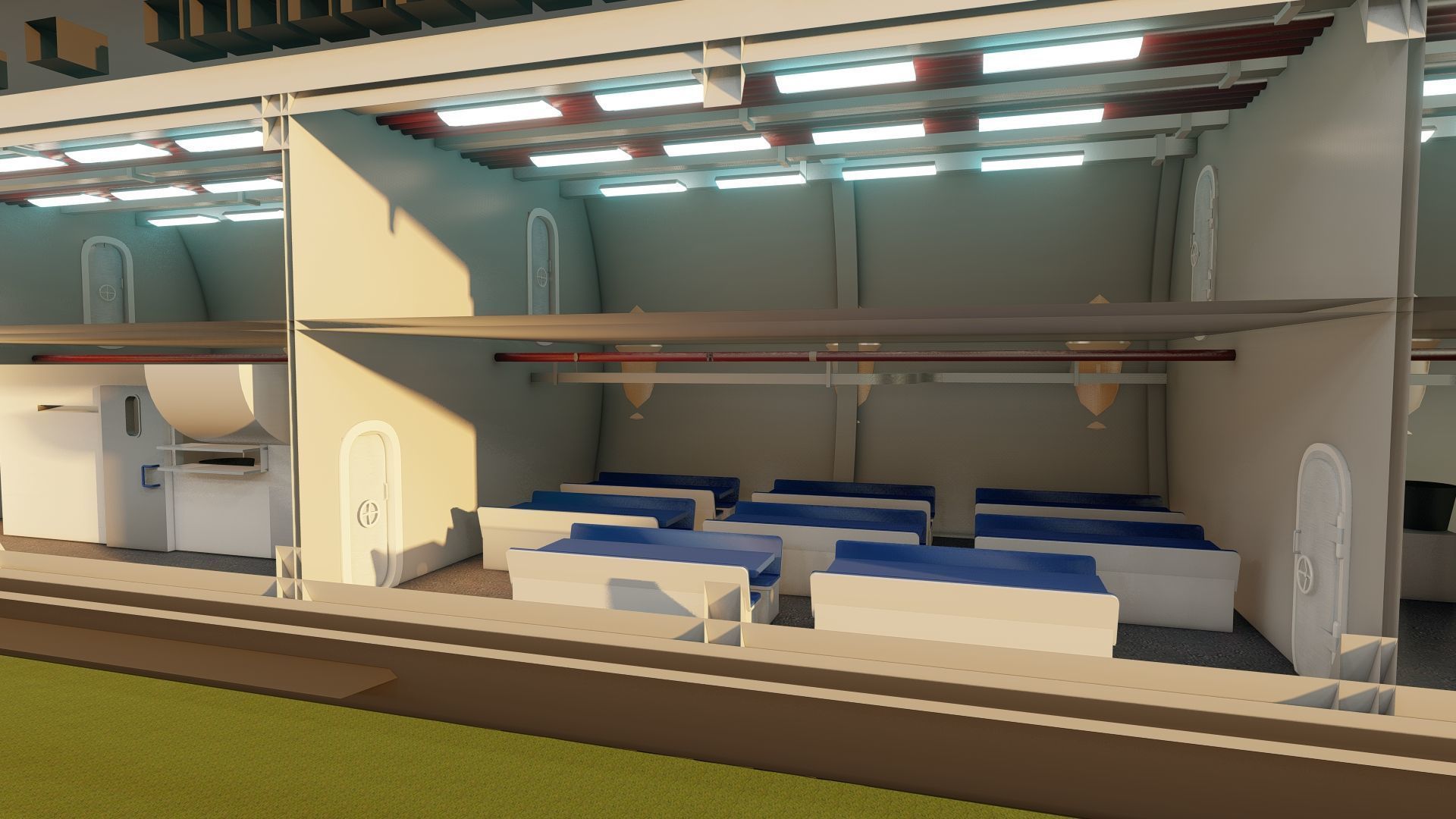 Typhoon class submarine with interior  3D model_19