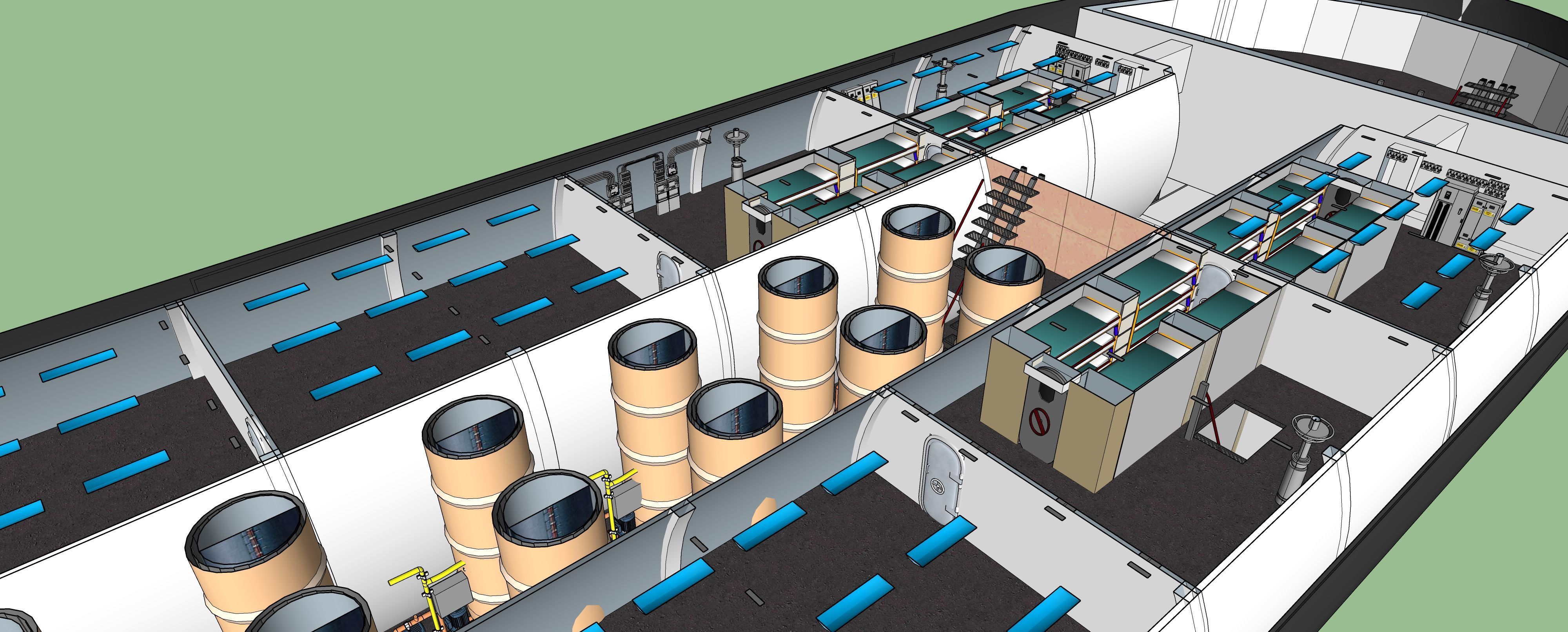 Typhoon class submarine with interior  3D model_38