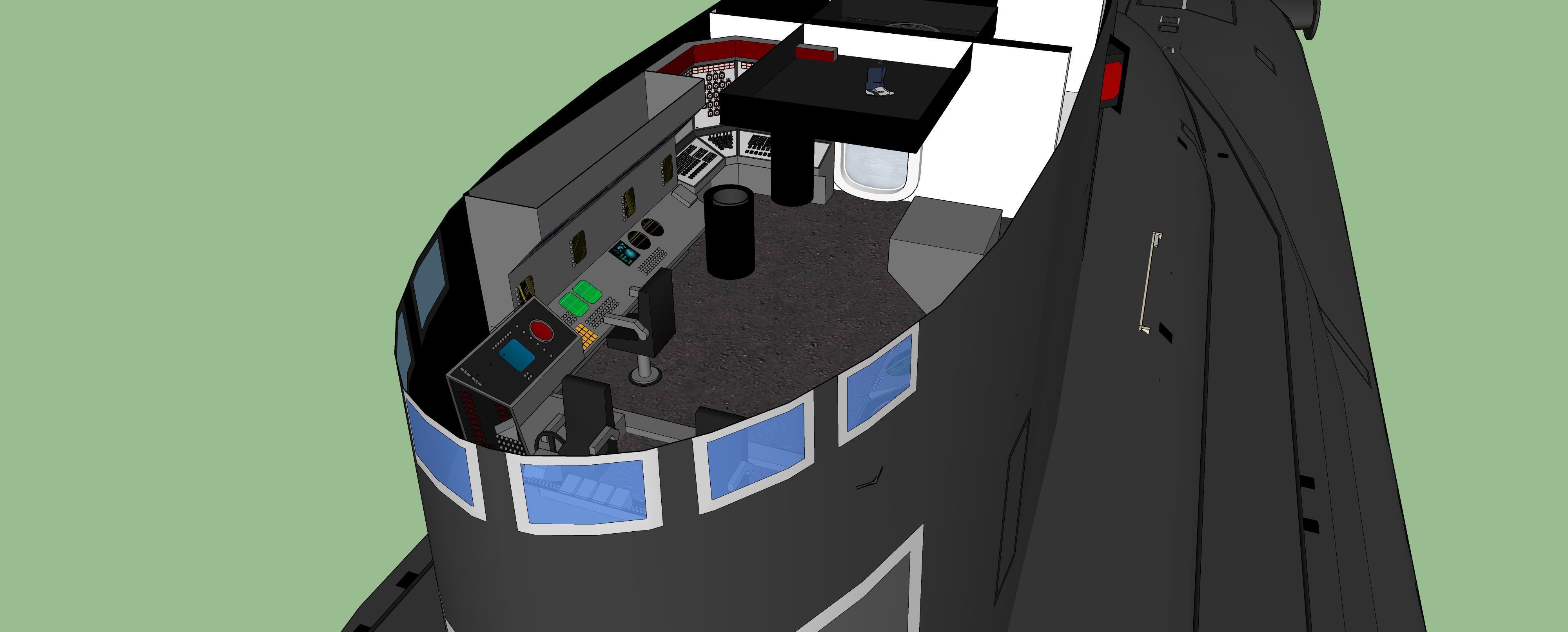 Typhoon class submarine with interior  3D model_45