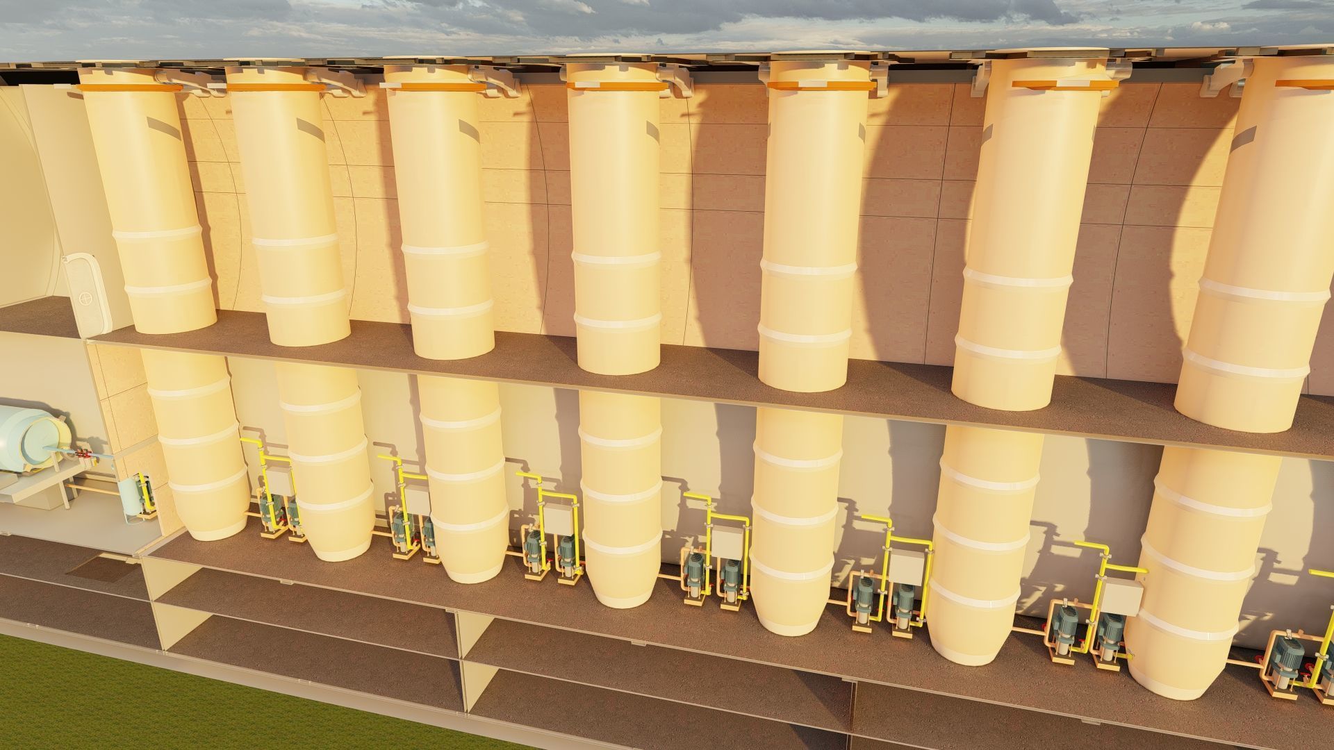 Typhoon class submarine with interior  3D model_10