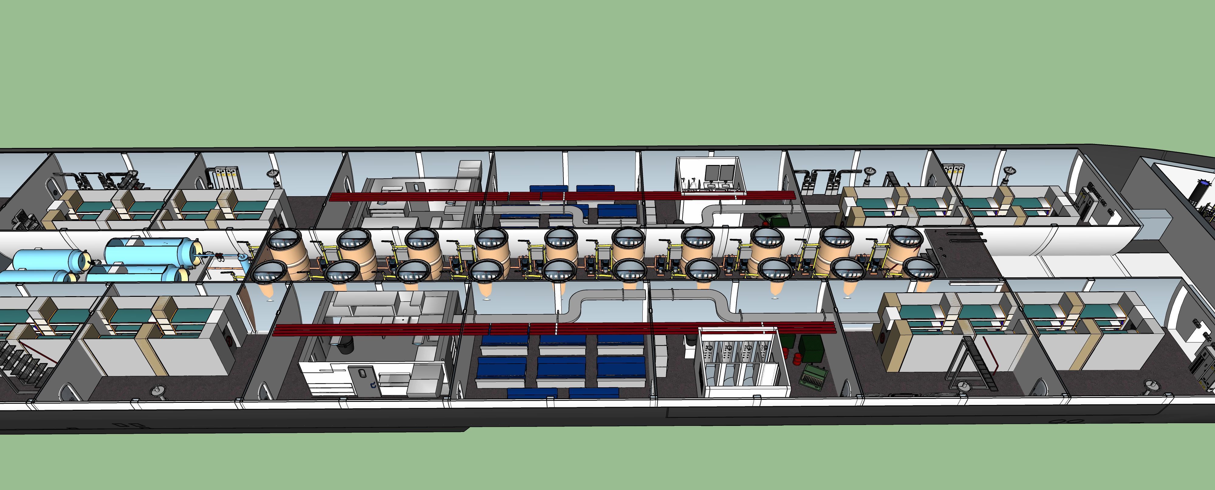 Typhoon class submarine with interior  3D model_50