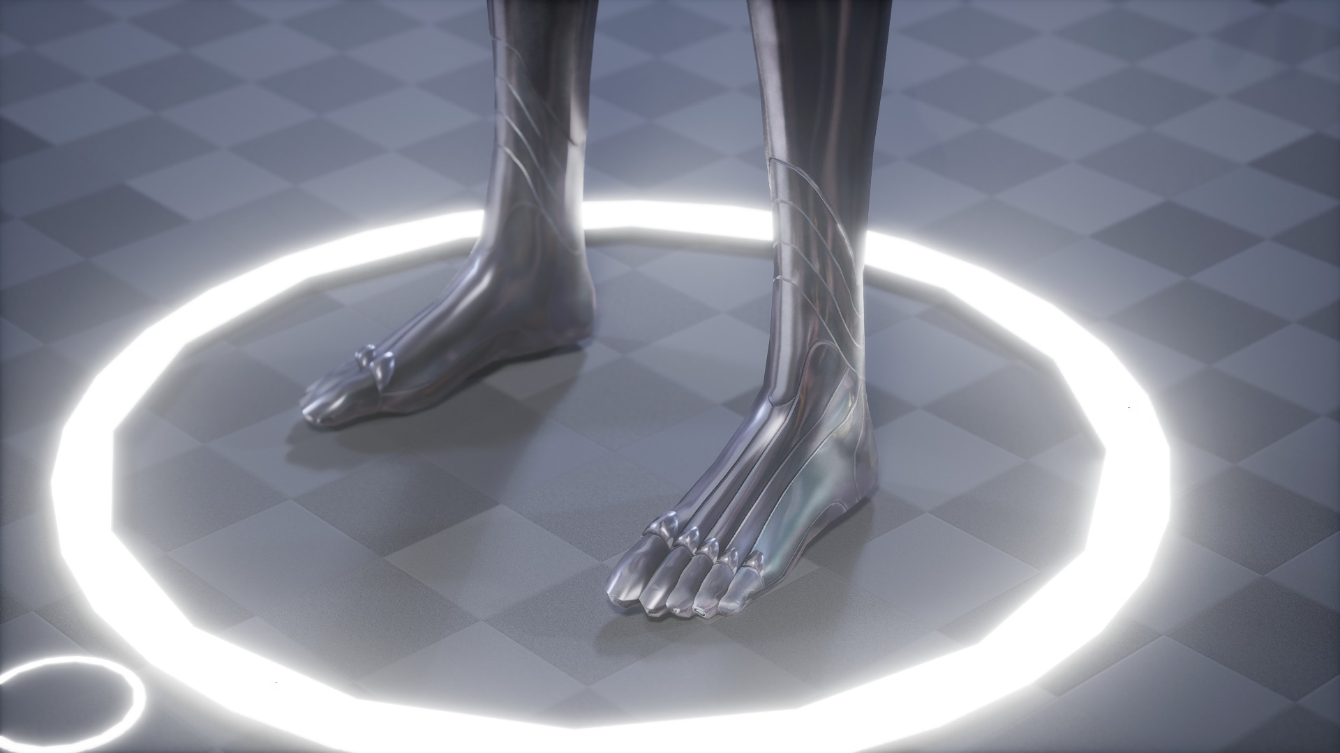 CHROME GIRL 3D MODEL Low-poly 3D model_9