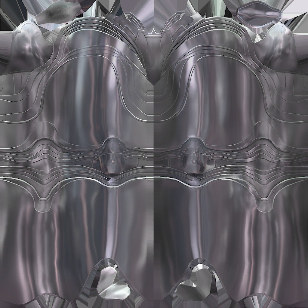 CHROME GIRL 3D MODEL Low-poly 3D model_15