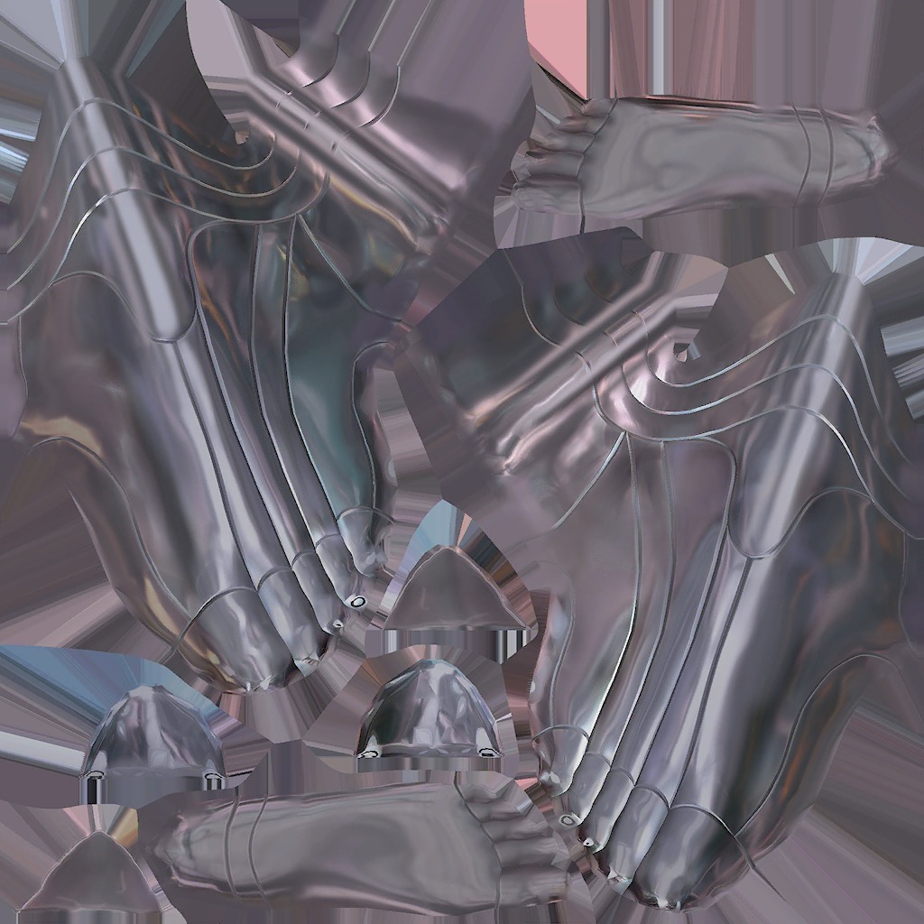 CHROME GIRL 3D MODEL Low-poly 3D model_16