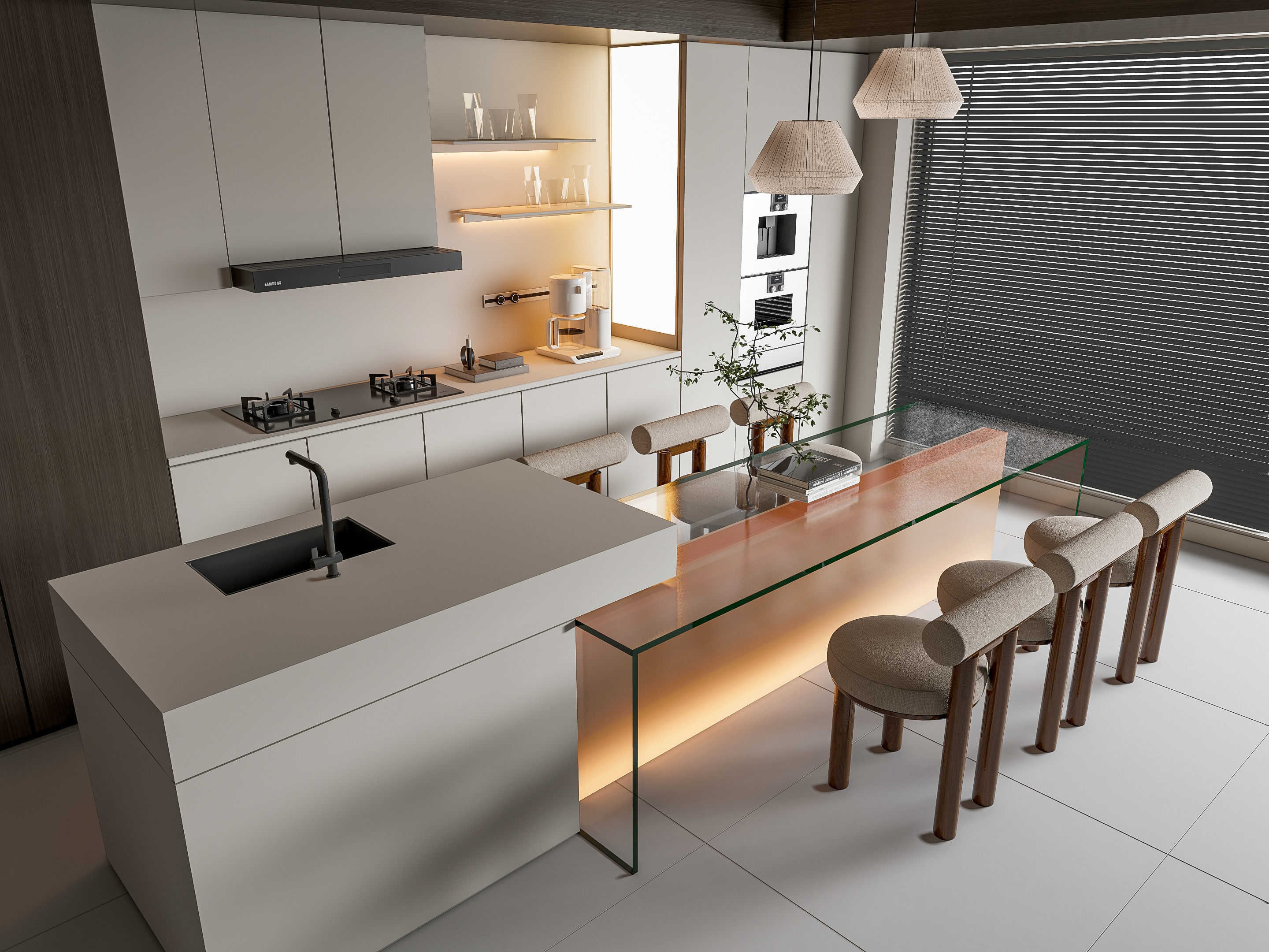 Kitchen Modern interior 88 3D model_4