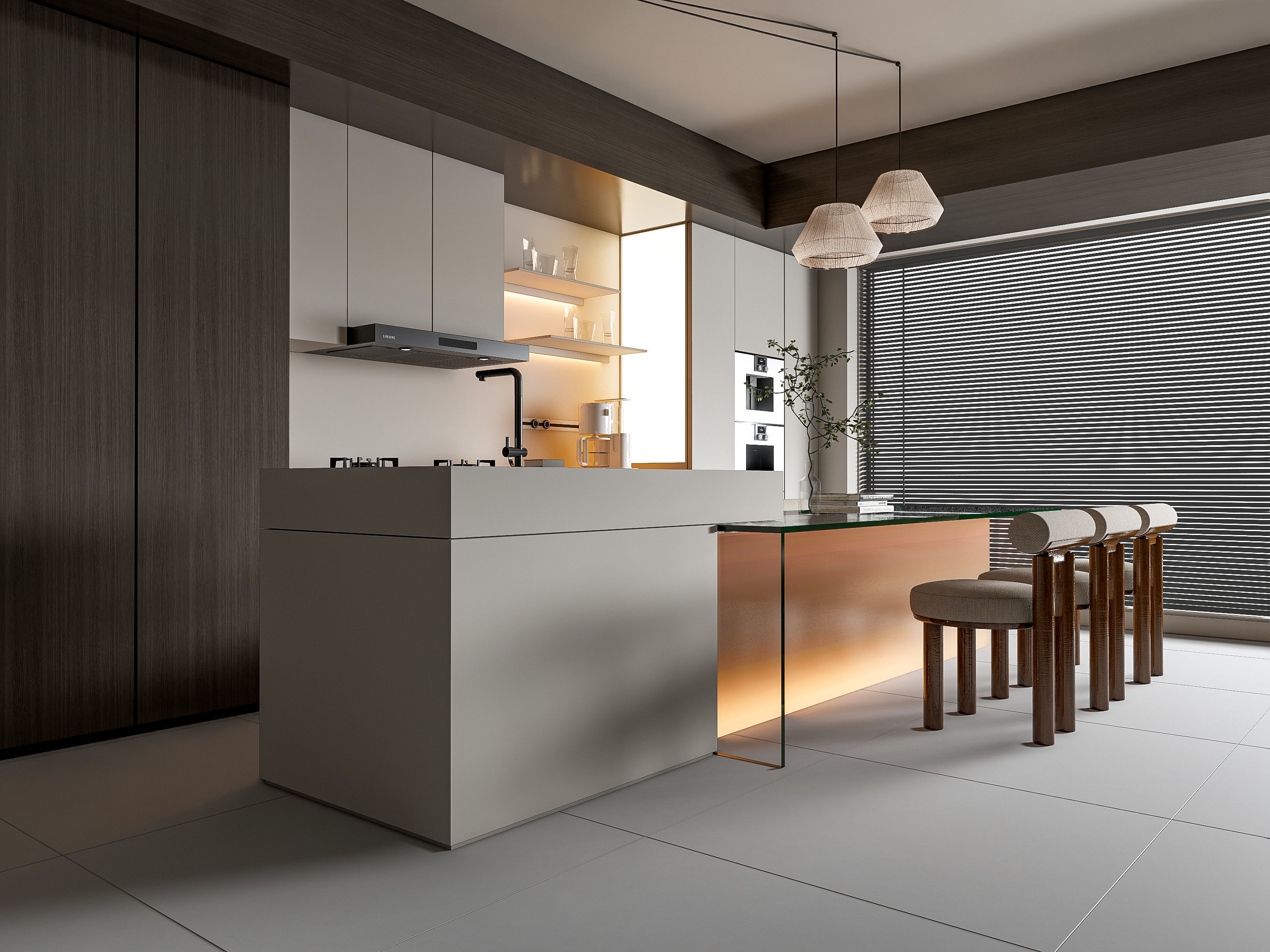 Kitchen Modern interior 88 3D model_5