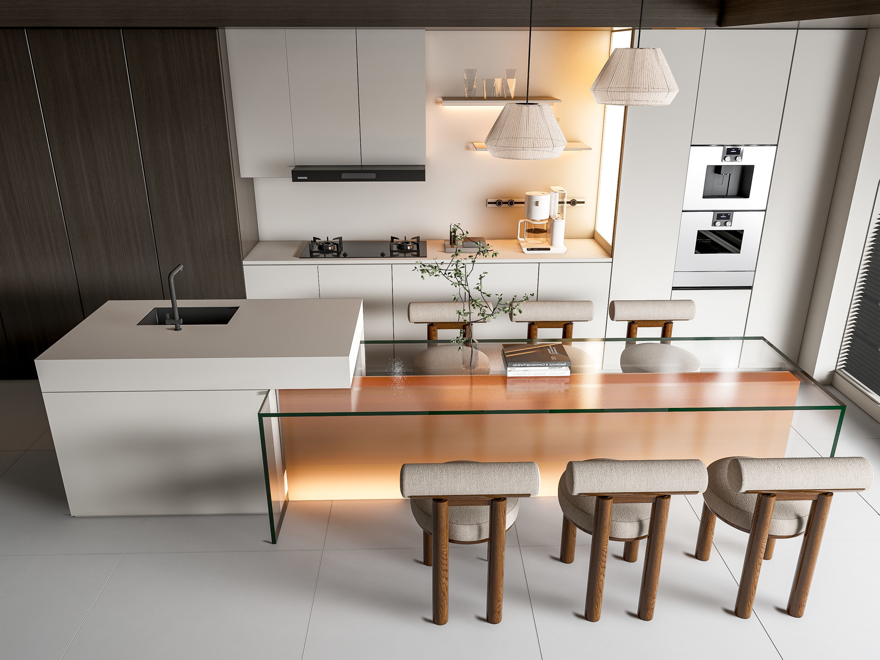 Kitchen Modern interior 88 3D model_3