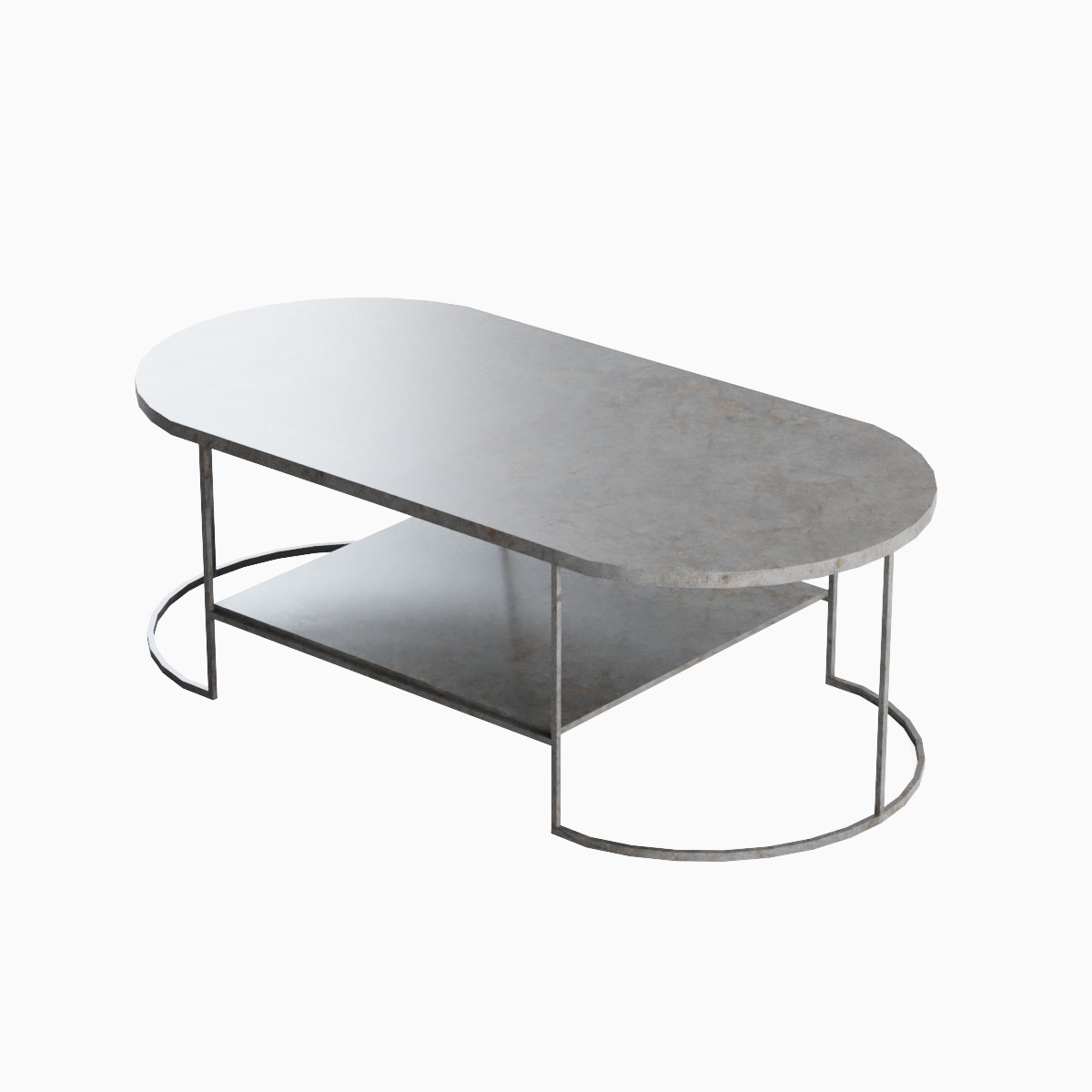Modern Marble Table 03 Low-poly 3D model_4