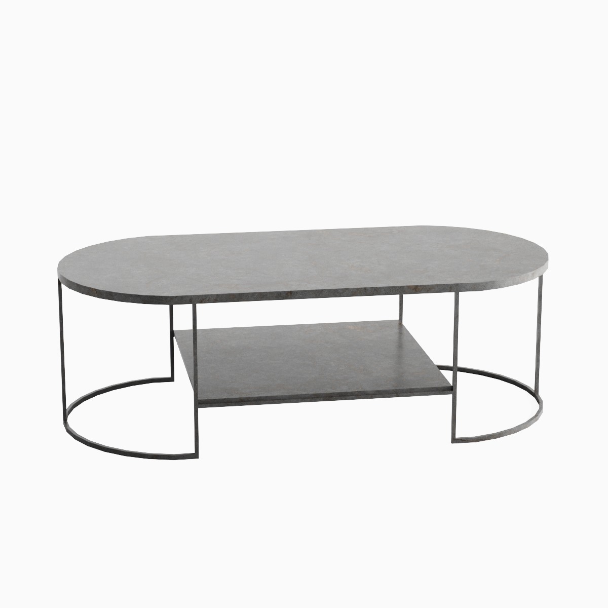 Modern Marble Table 03 Low-poly 3D model_2