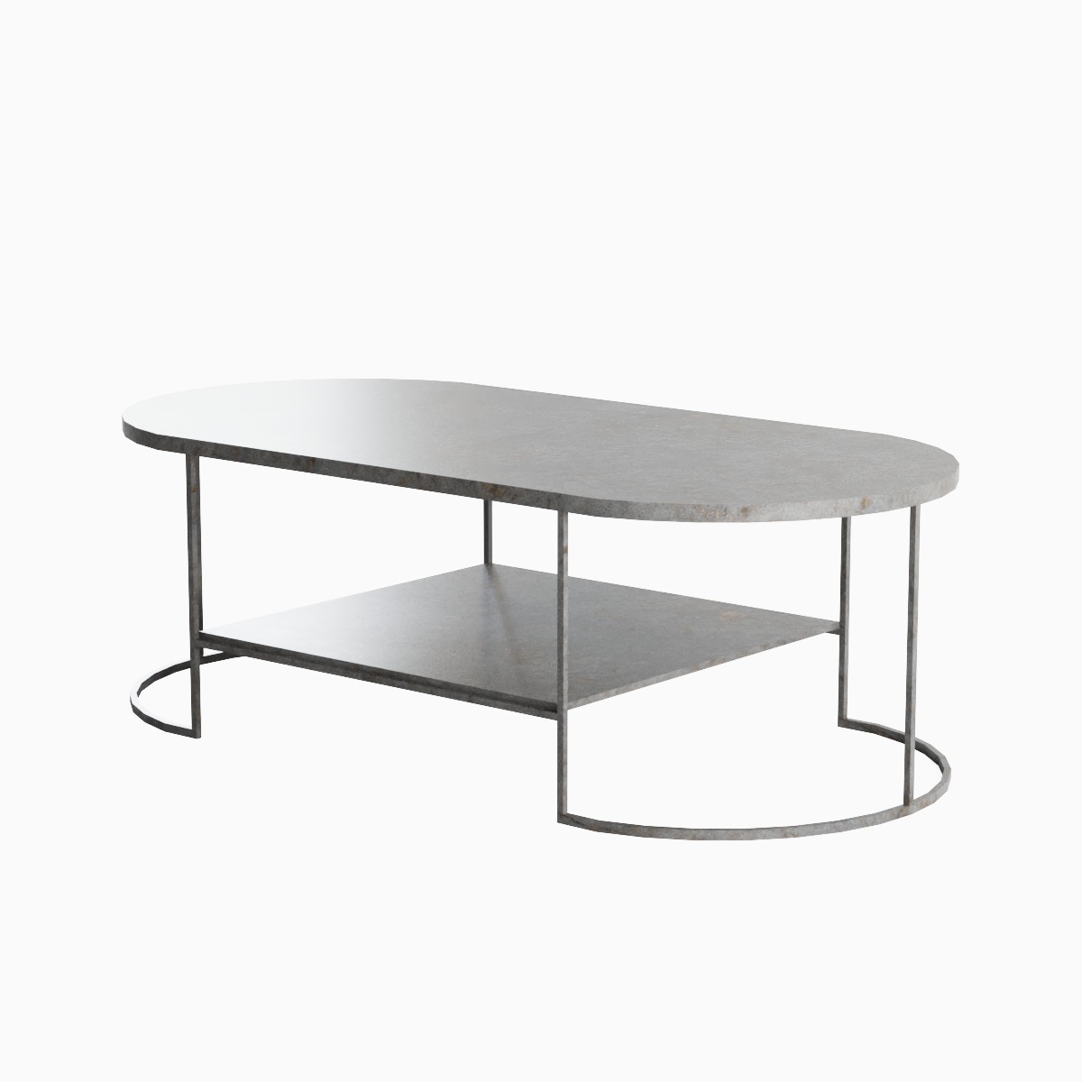 Modern Marble Table 03 Low-poly 3D model_1