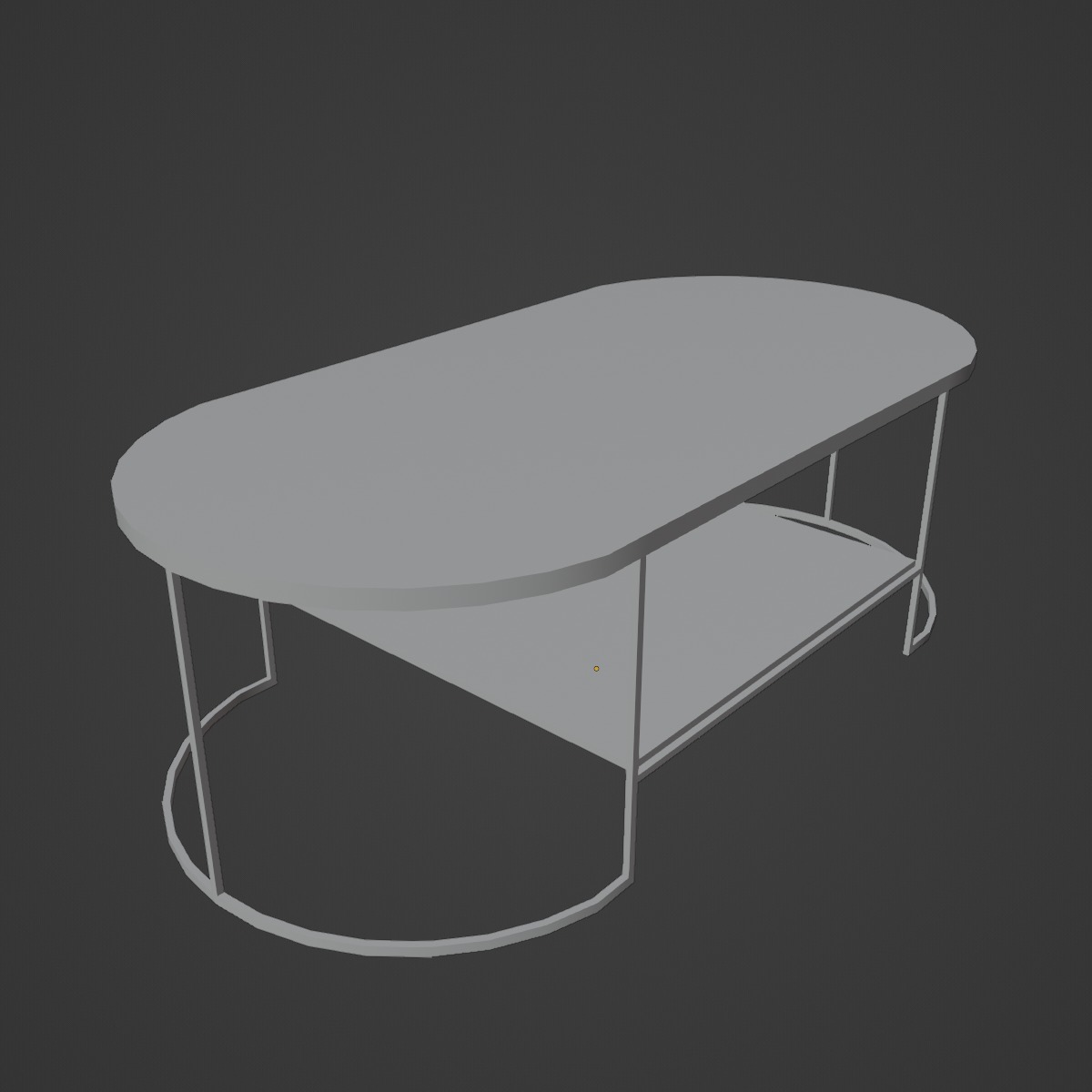 Modern Marble Table 03 Low-poly 3D model_9