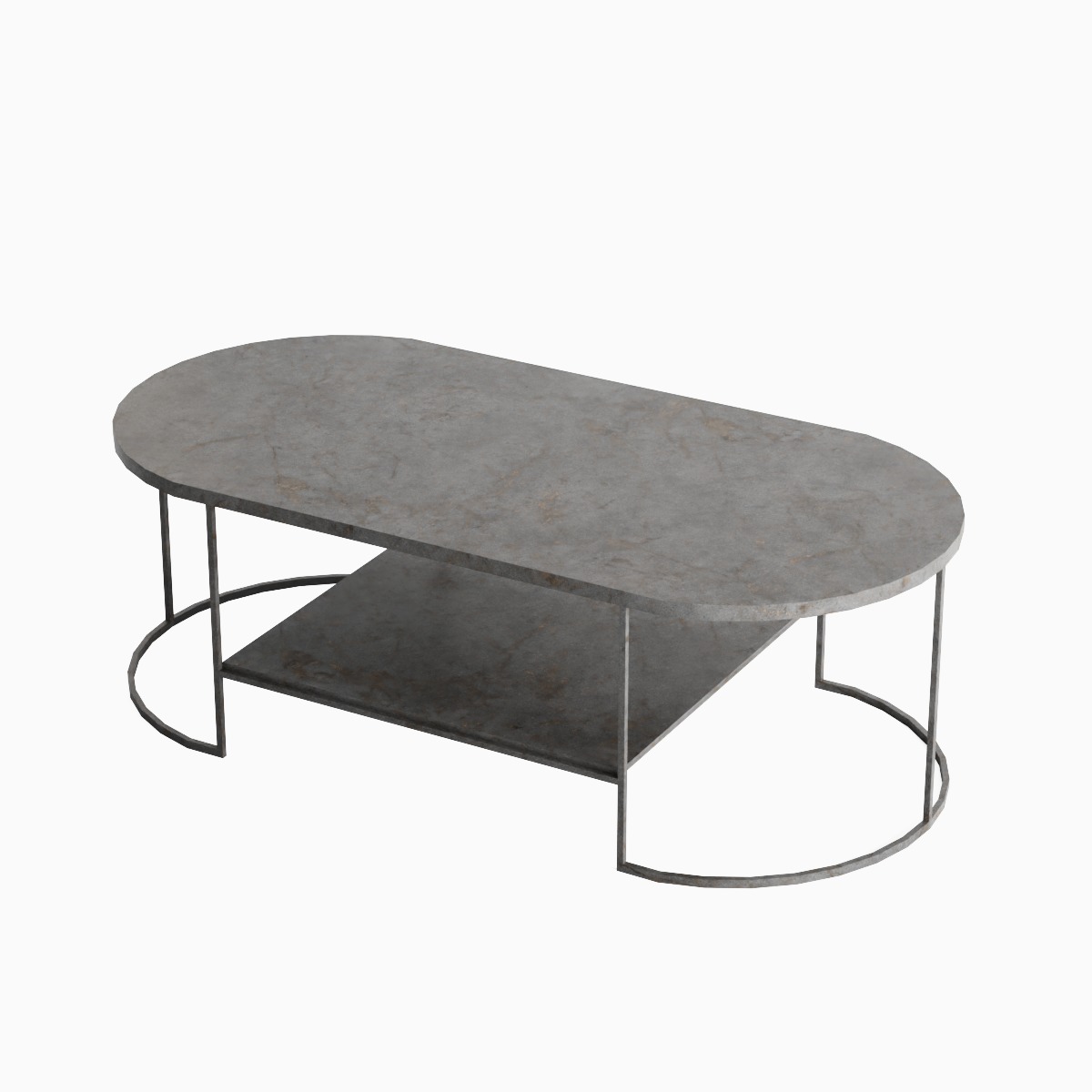Modern Marble Table 03 Low-poly 3D model_5