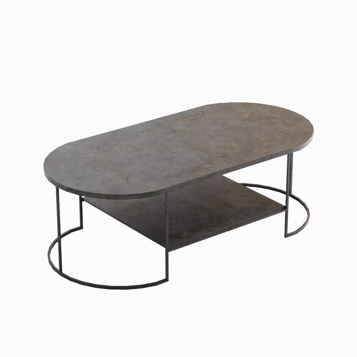 Modern Marble Table 03 Low-poly 3D model_0