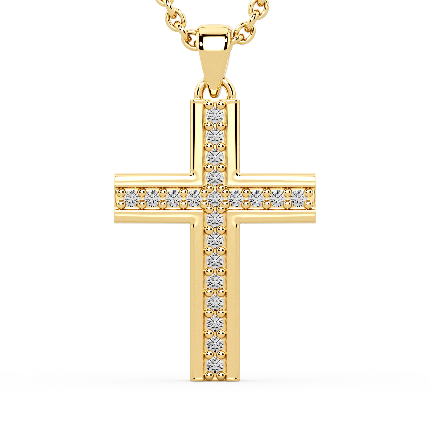 Pendant cross 3D print model_1