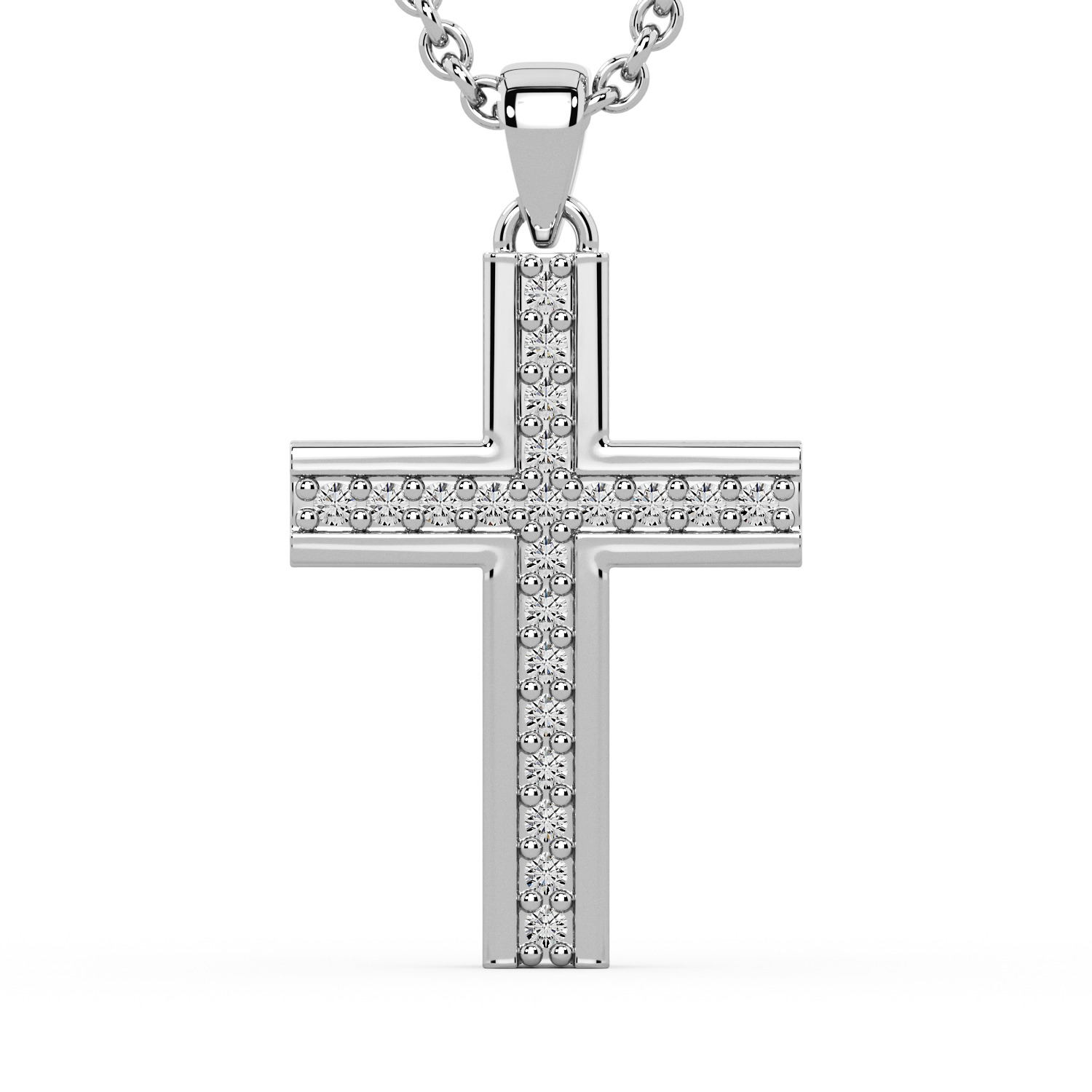Pendant cross 3D print model_2