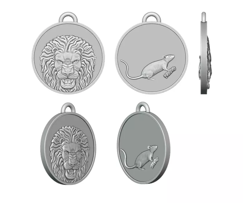 Aesop fables pendant 3 3D print model_0