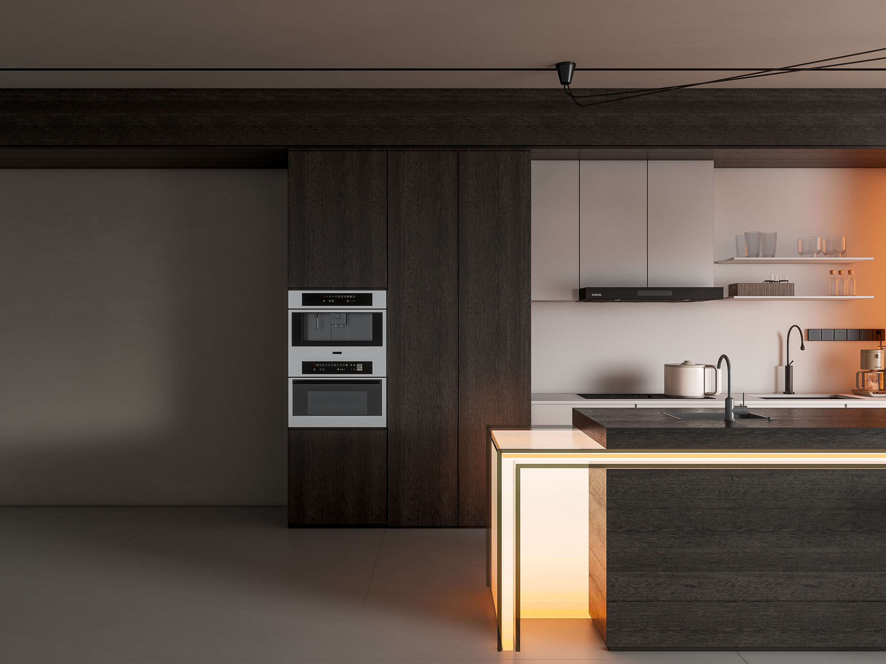 Kitchen Modern interior 90 3D model_6