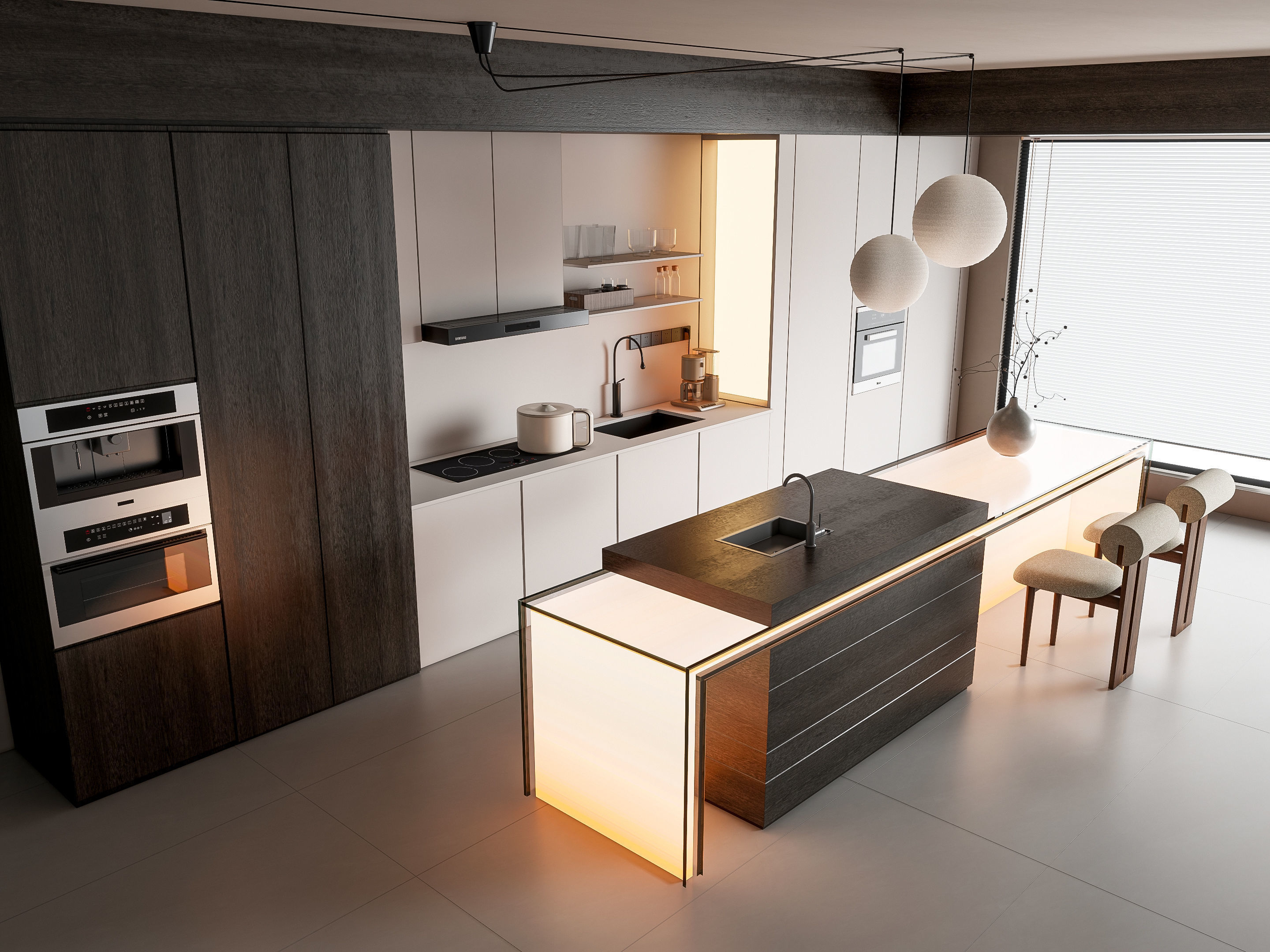 Kitchen Modern interior 90 3D model_2