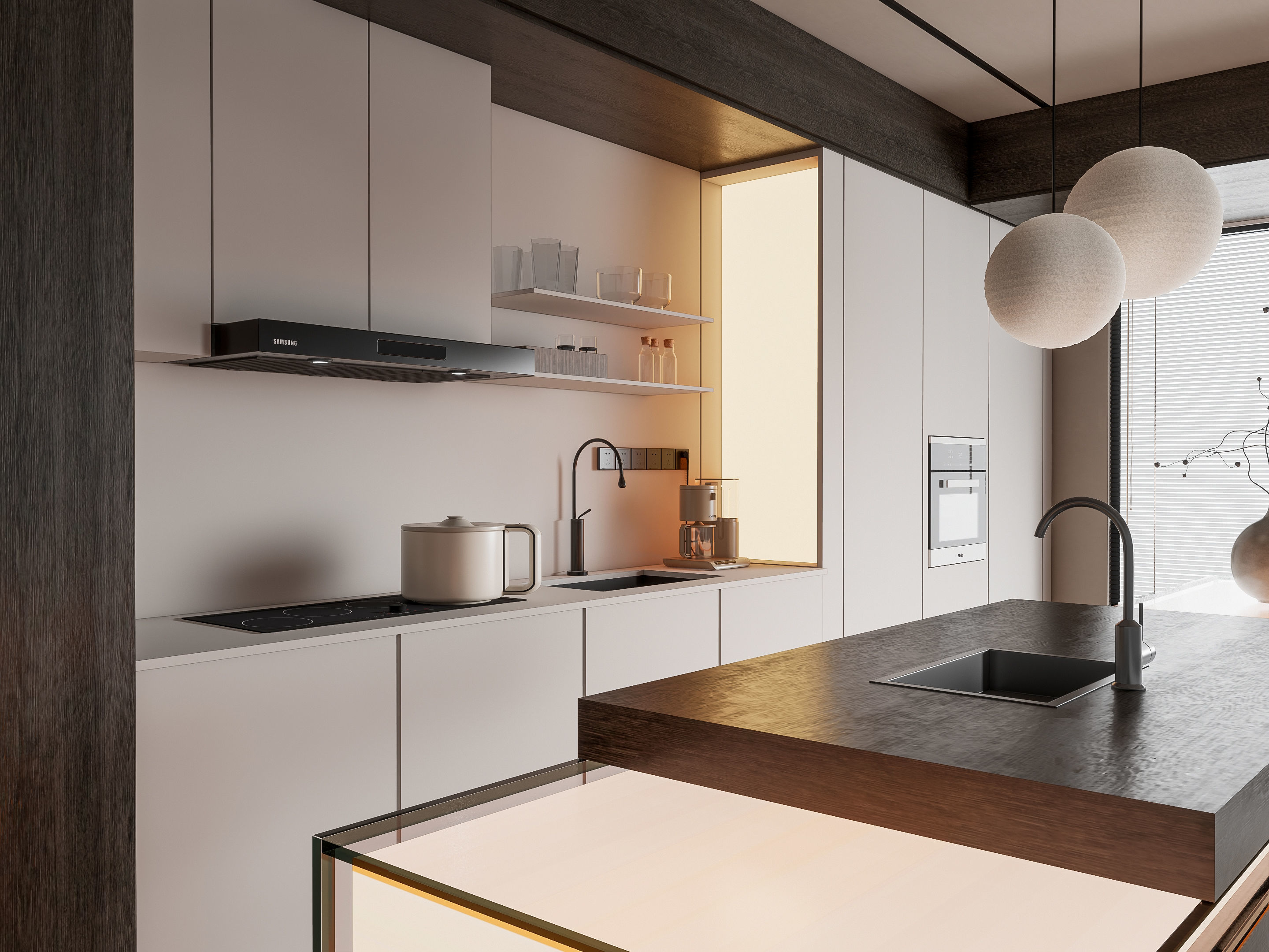Kitchen Modern interior 90 3D model_3