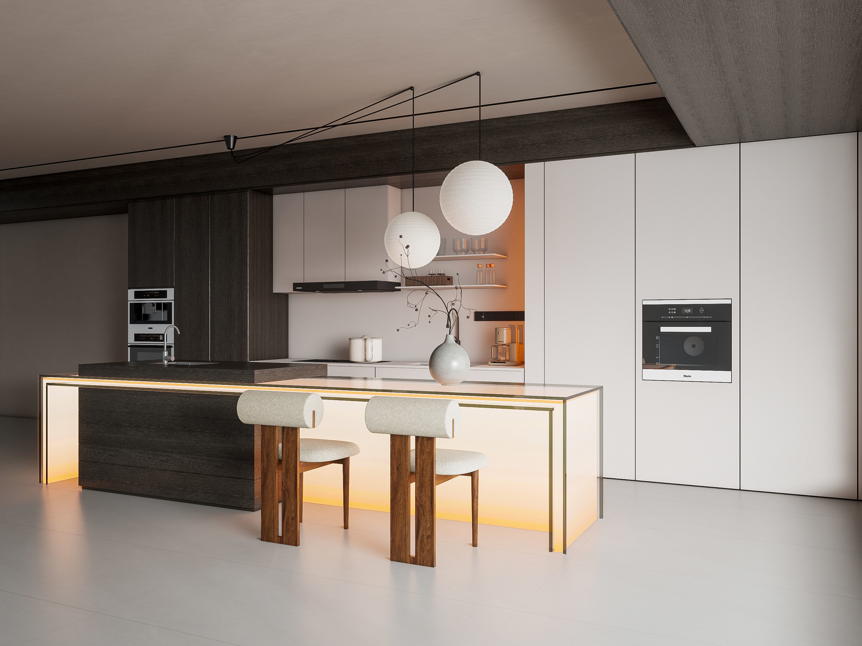Kitchen Modern interior 90 3D model_12
