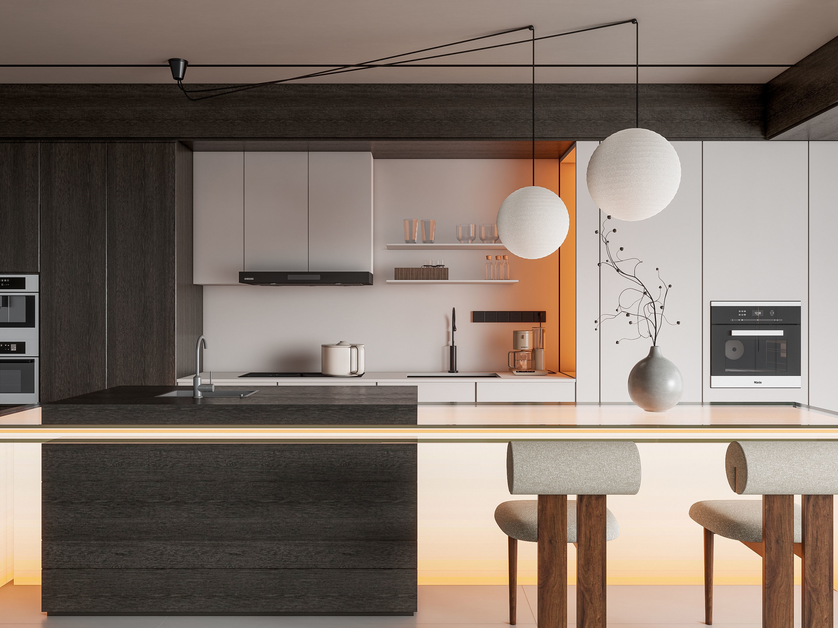 Kitchen Modern interior 90 3D model_5