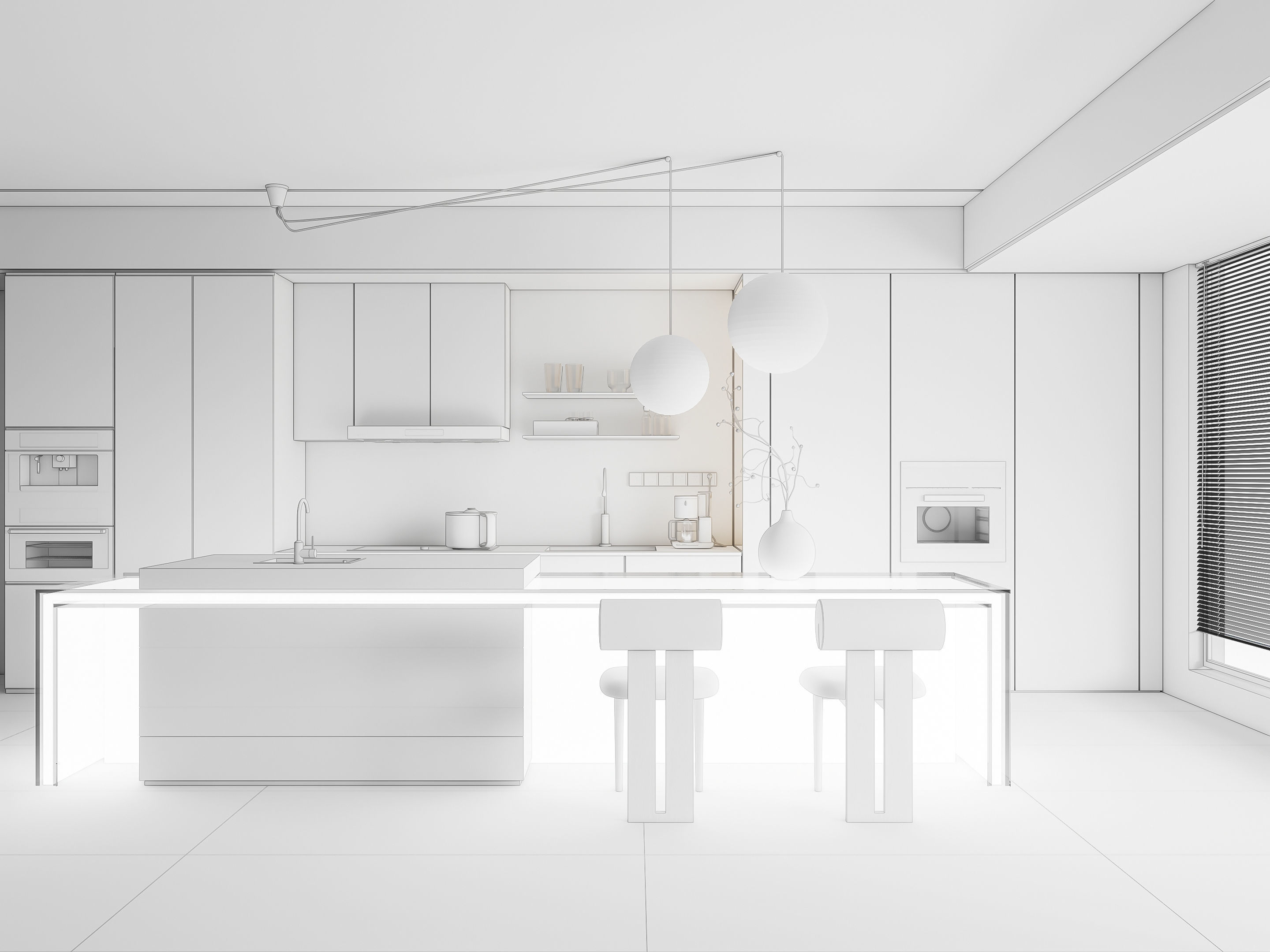 Kitchen Modern interior 90 3D model_19