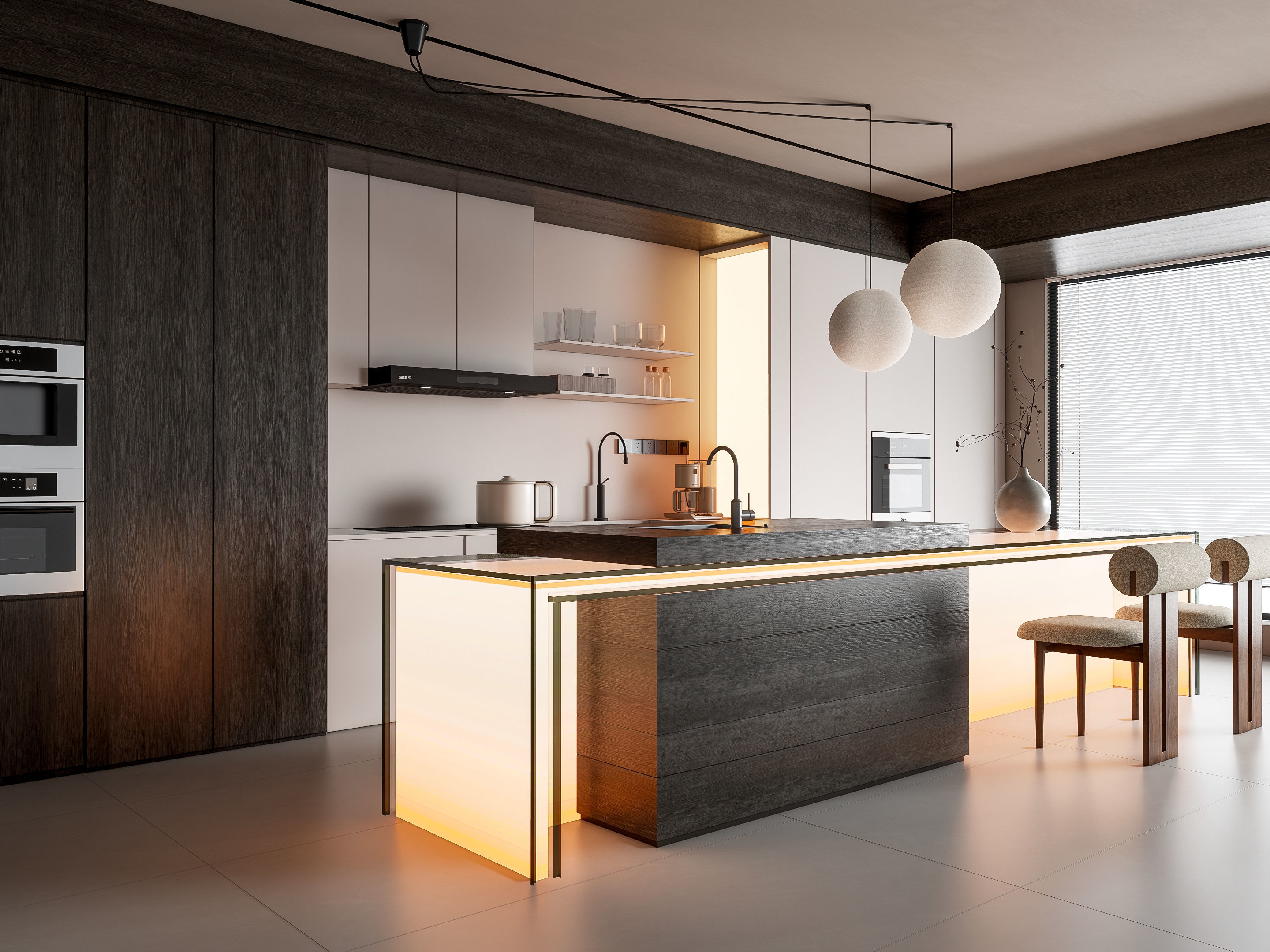 Kitchen Modern interior 90 3D model_9