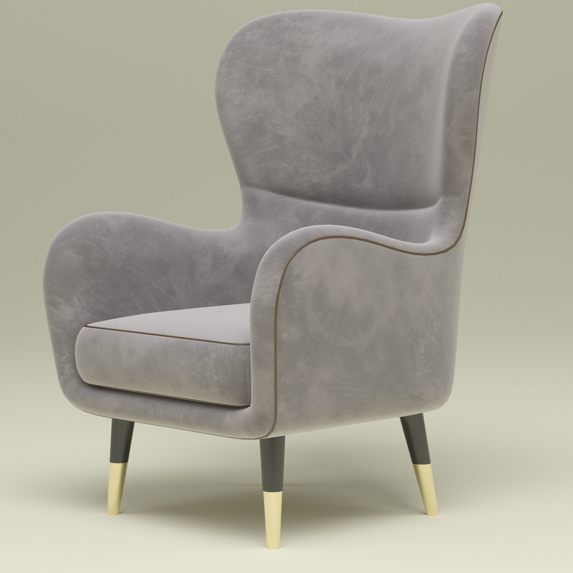 chair Low-poly 3D model_2