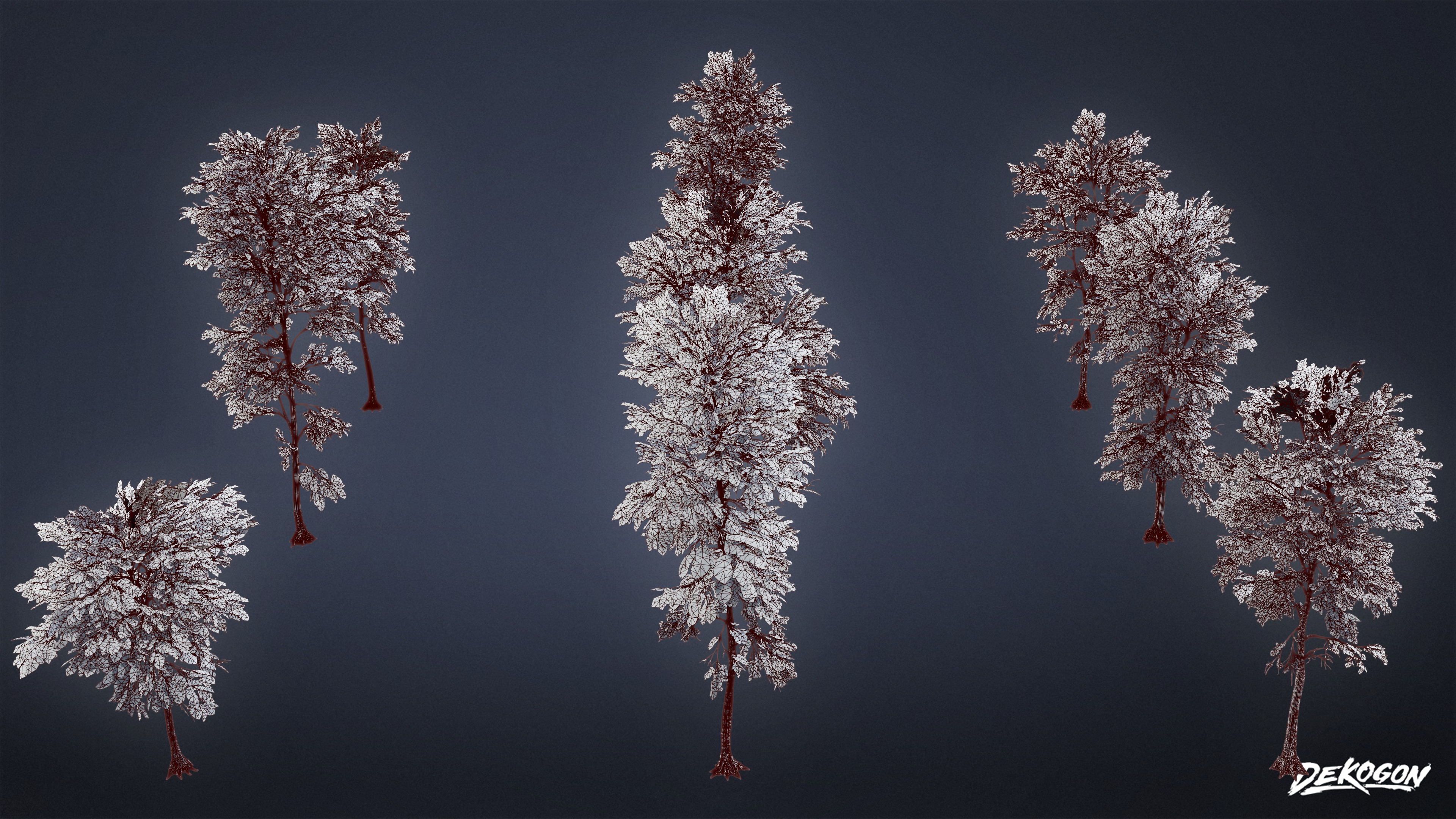 FOLIAGE - Beatified Ash Trees 01 - LOW POLY Low-poly 3D model_9