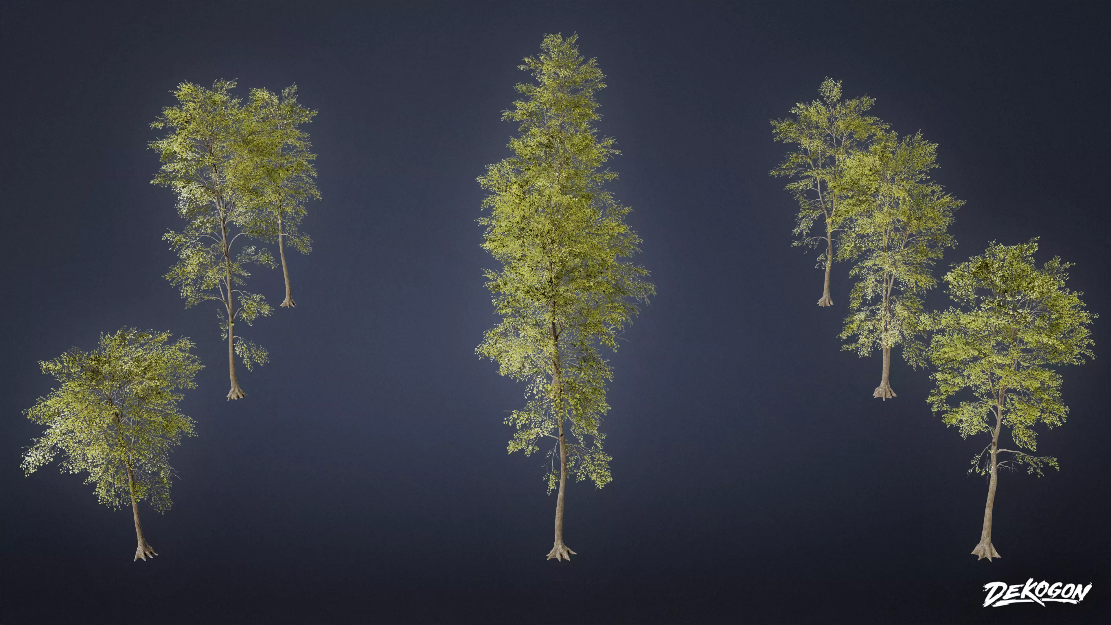 FOLIAGE - Beatified Ash Trees 01 - LOW POLY Low-poly 3D model_0