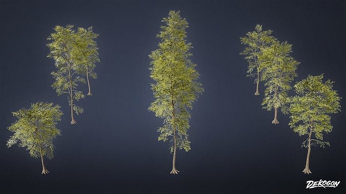 FOLIAGE - Beatified Ash Trees 01 - LOW POLY Low-poly 3D model