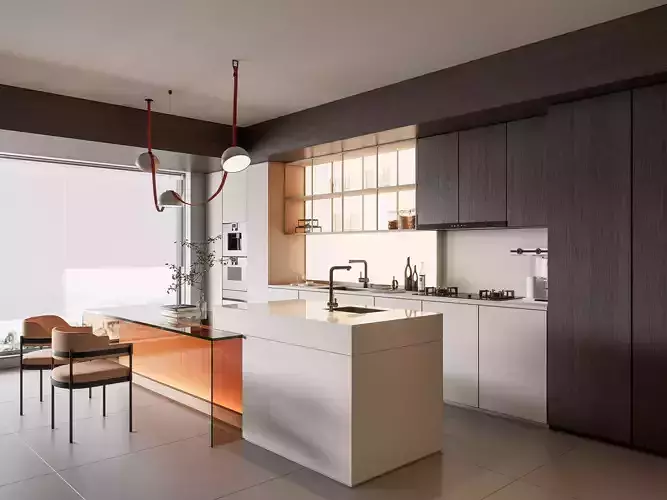 Kitchen Modern interior 91 3D model