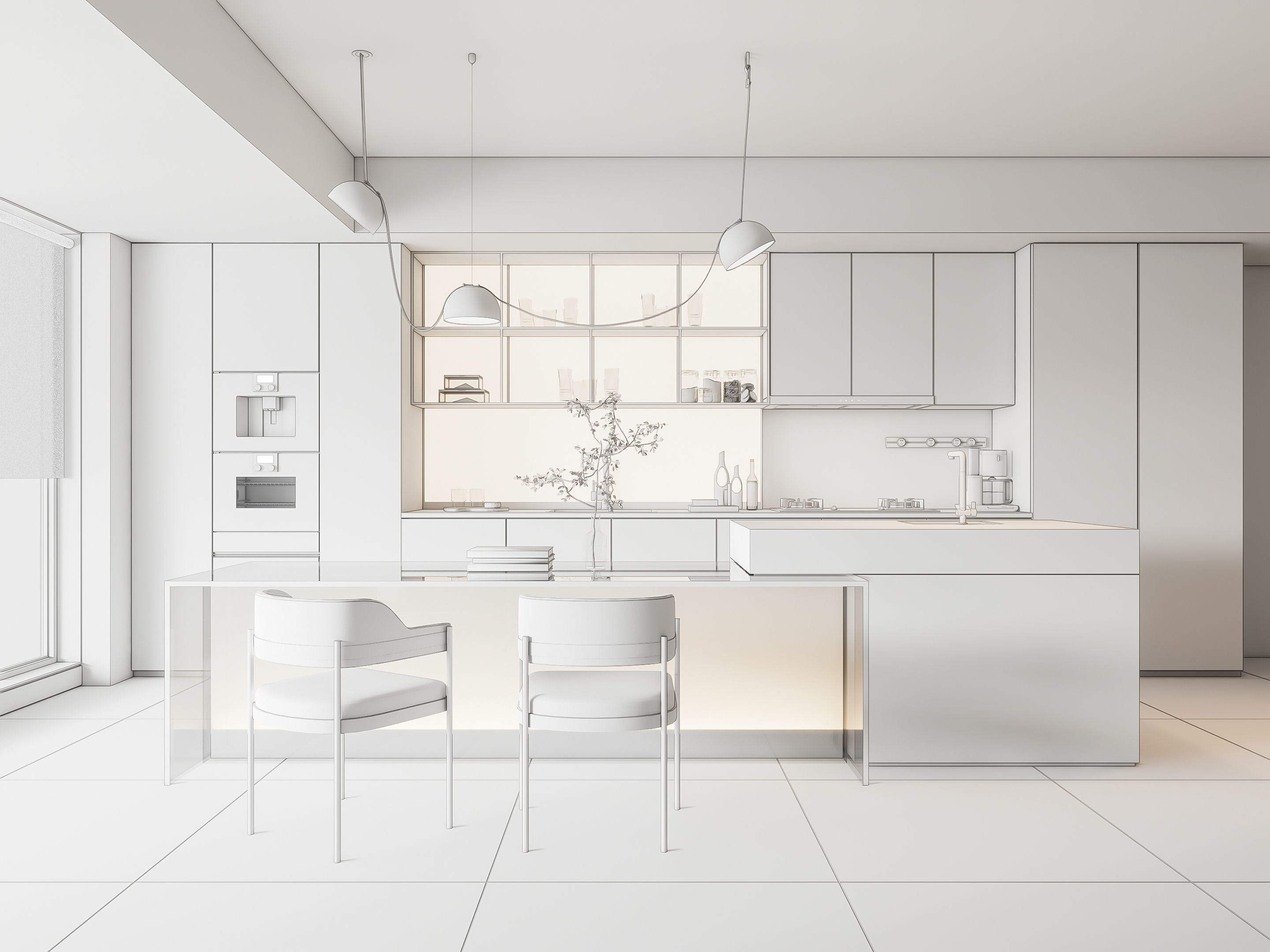 Kitchen Modern interior 91 3D model_19