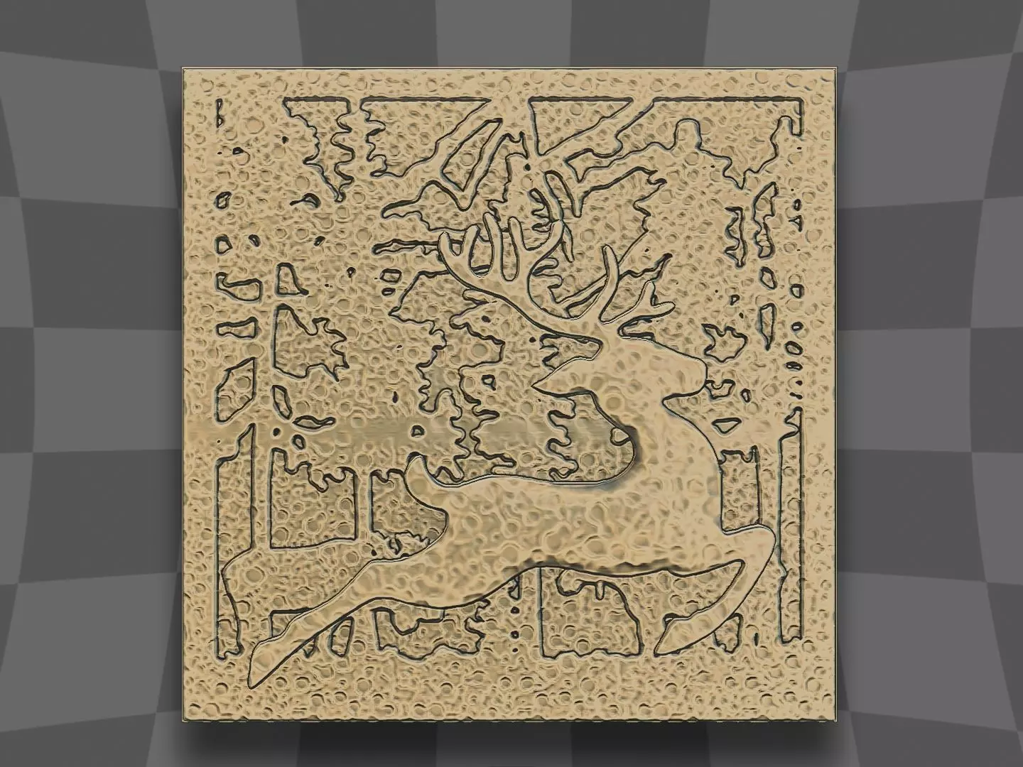 Deer live in the forest 3D print model_0