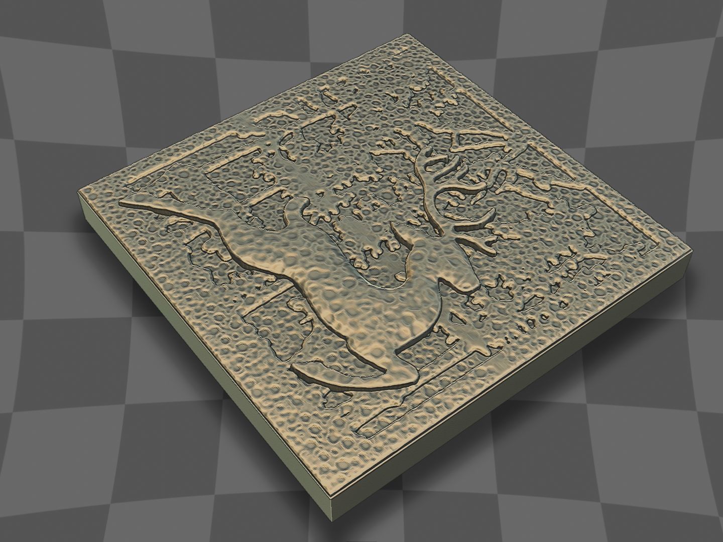 Deer live in the forest 3D print model_4