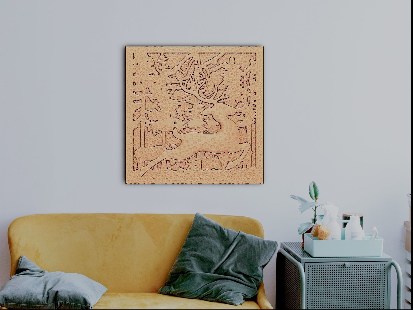 Deer live in the forest 3D print model_3