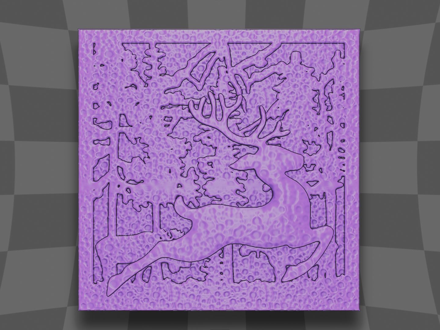 Deer live in the forest 3D print model_1