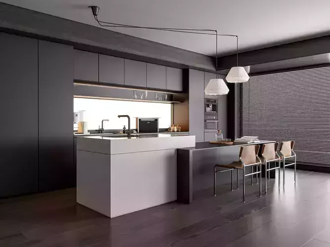 Kitchen Modern interior 92 3D model