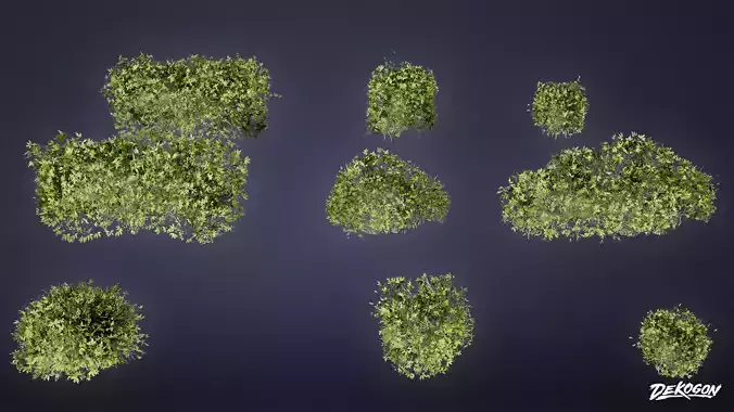 FOLIAGE - Boxwood 01 - LOW POLY Low-poly 3D model