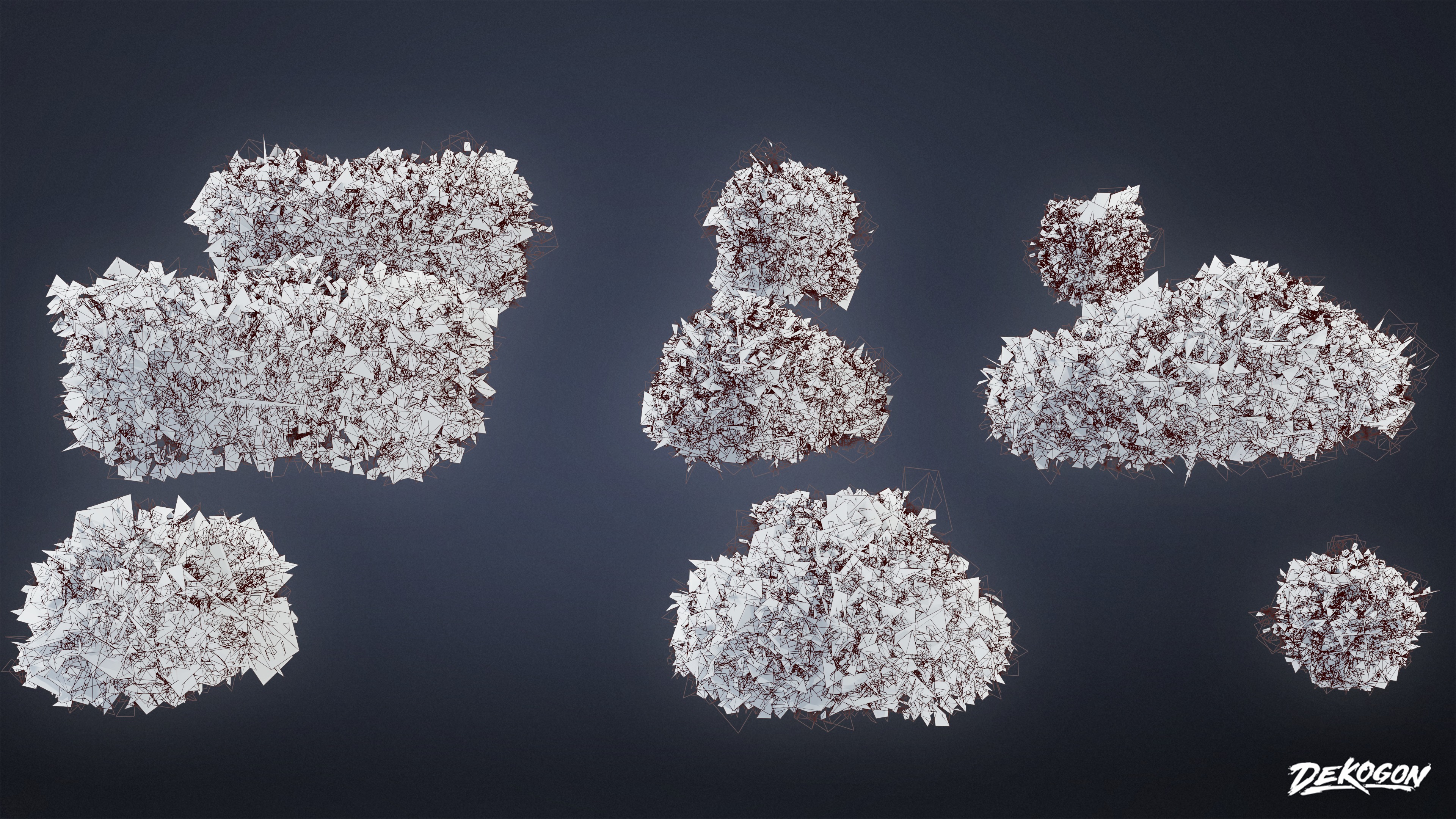 FOLIAGE - Boxwood 01 - LOW POLY Low-poly 3D model_9