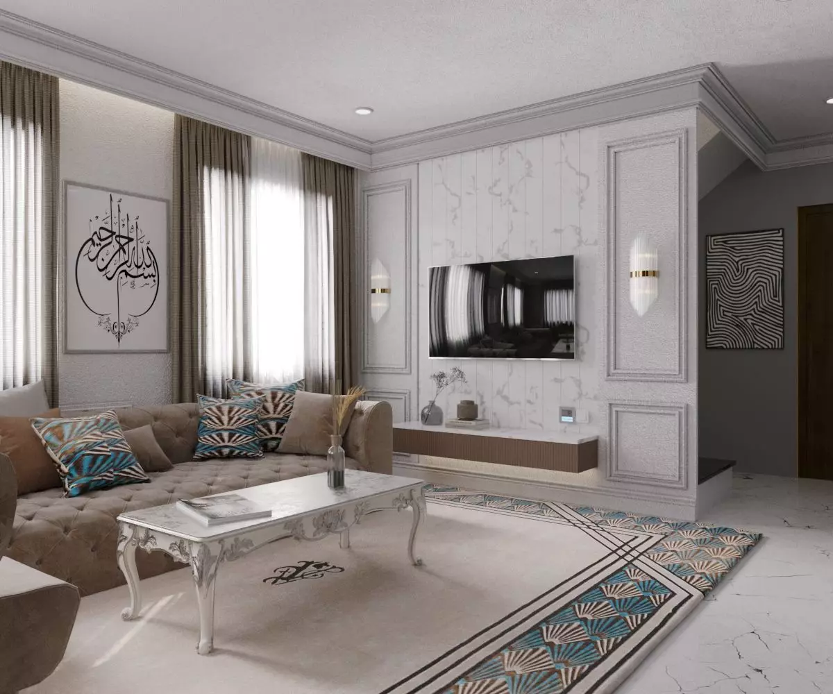 Traditional Living Room Free 3D model