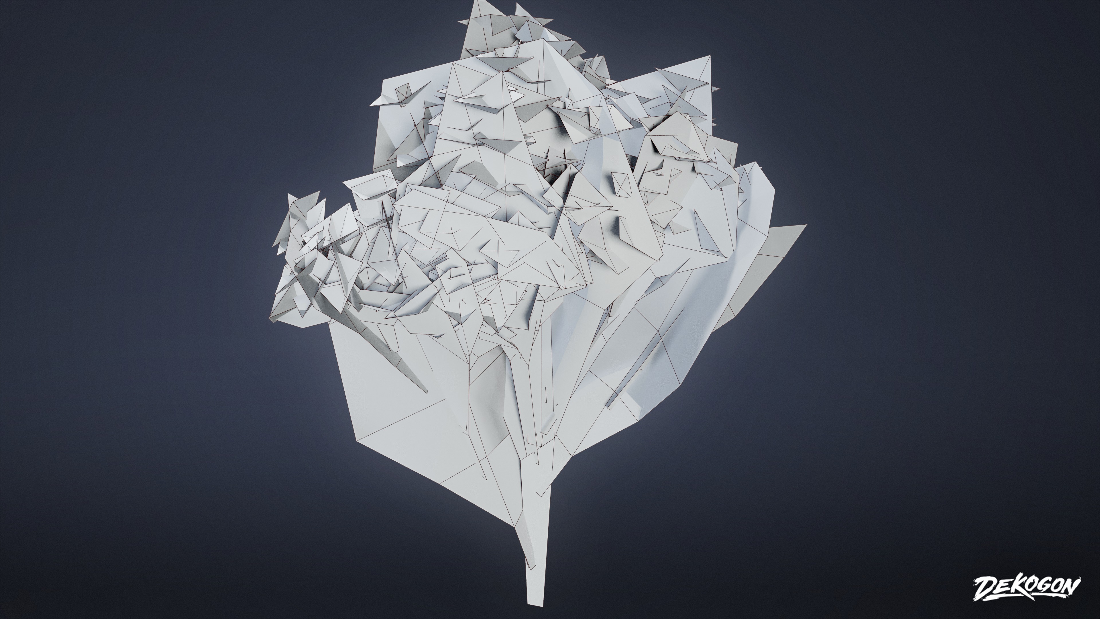 FOLIAGE - Bush Set 02 - LOW POLY Low-poly 3D model_7