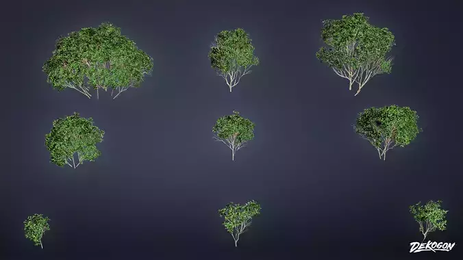 FOLIAGE - Bush Set 02 - LOW POLY