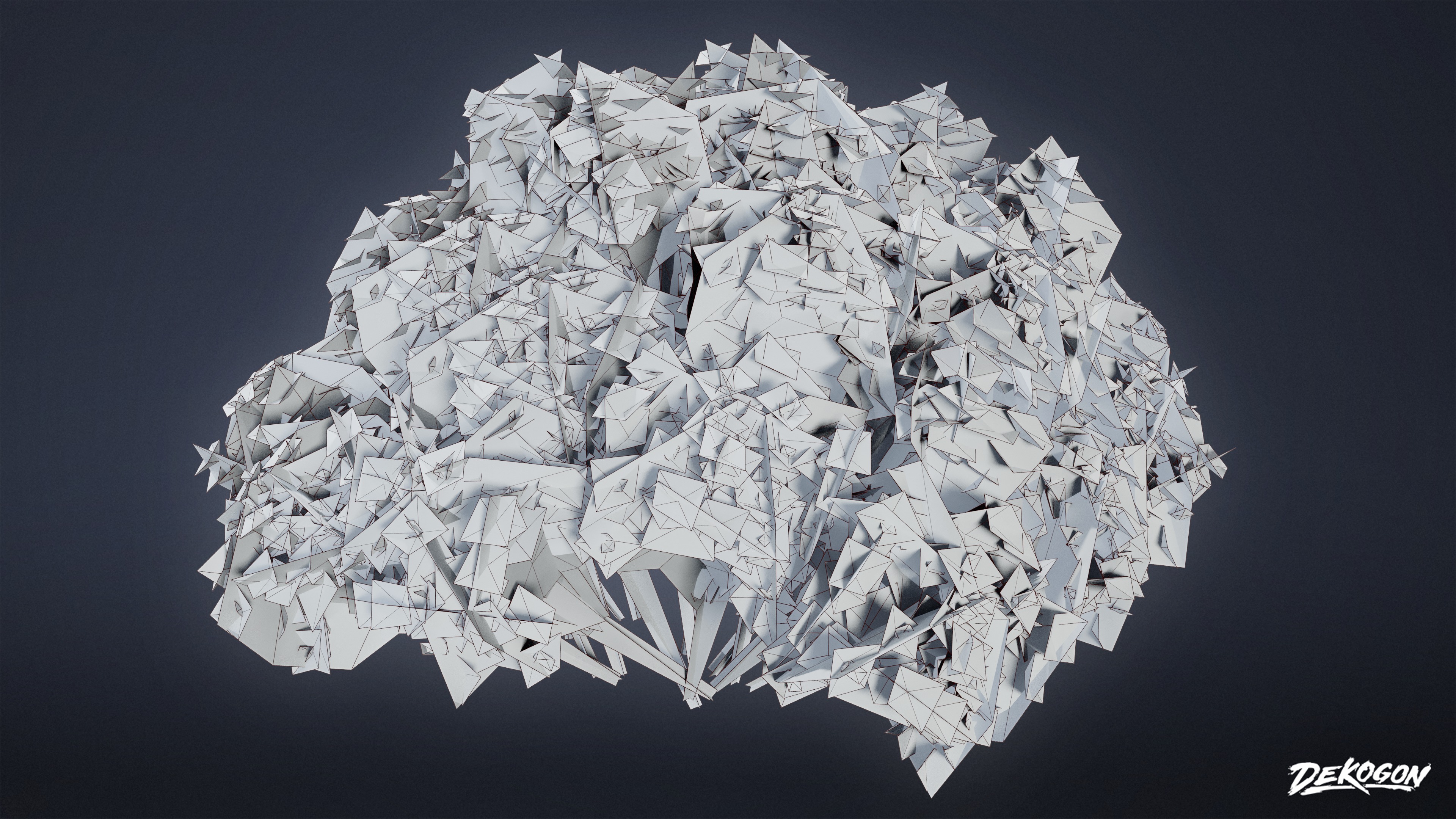 FOLIAGE - Bush Set 02 - LOW POLY Low-poly 3D model_8