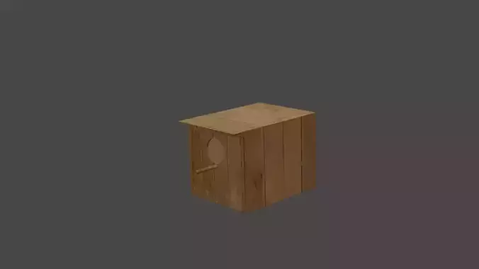 Nesting Box  Low-poly 3D model
