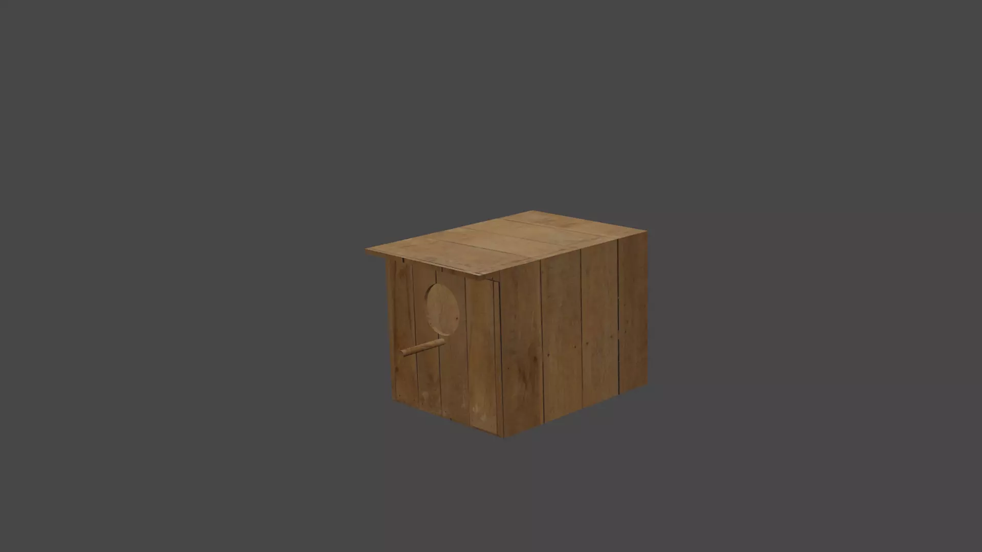 Nesting Box  Low-poly 3D model_0