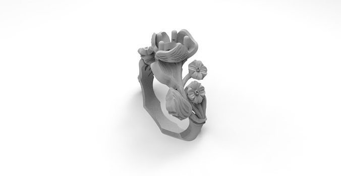 anillo rosa  3D print model