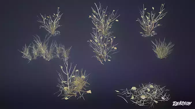 FOLIAGE - Dead Plants 01 - LOW POLY