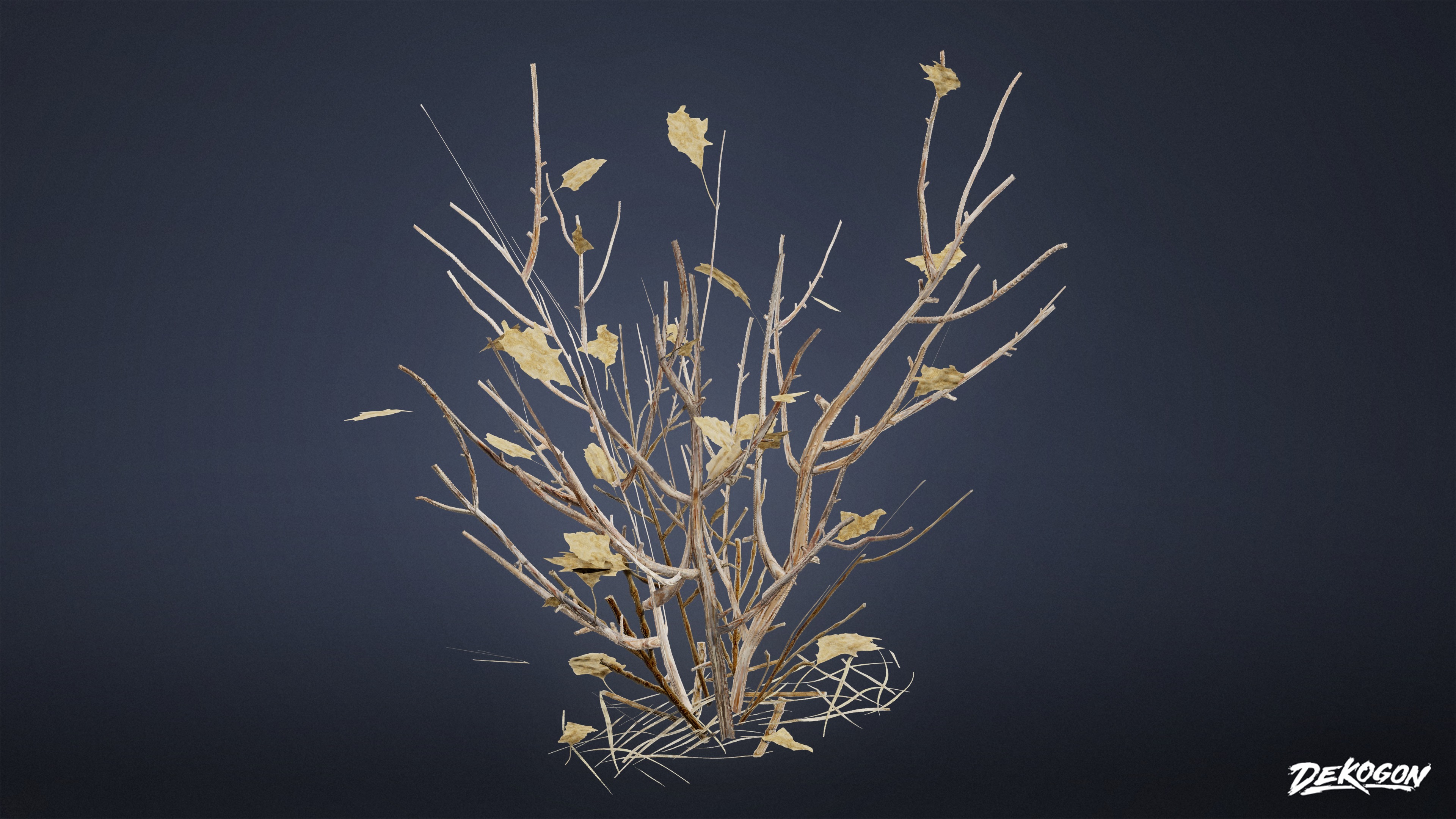 FOLIAGE - Dead Plants 01 - LOW POLY Low-poly 3D model_2