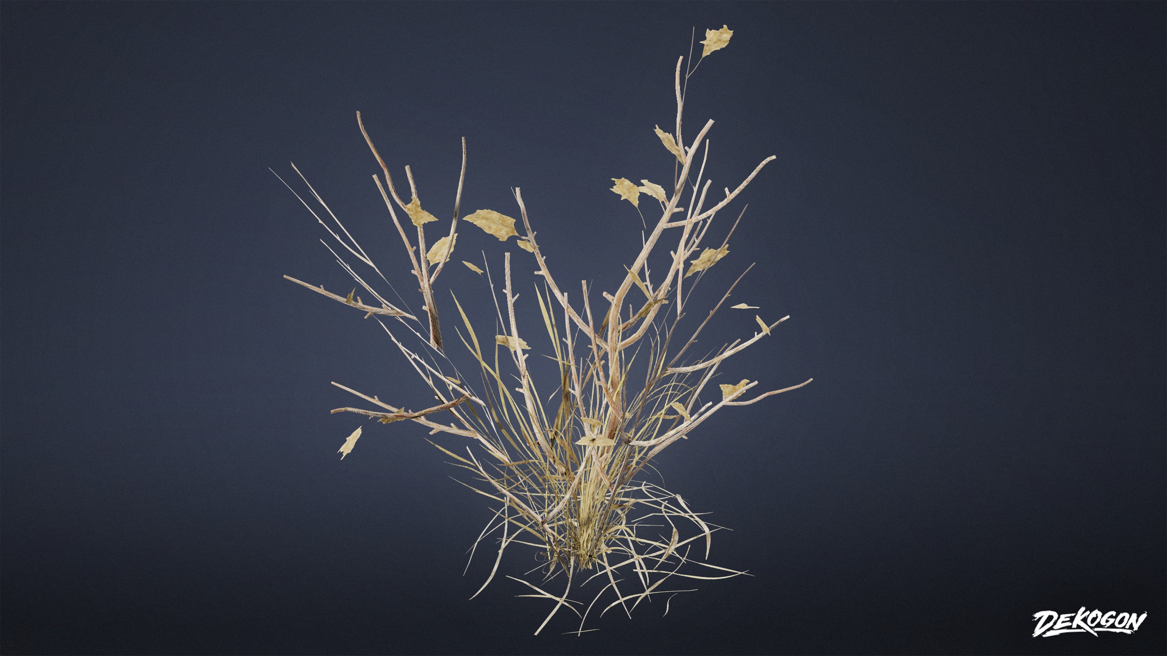 FOLIAGE - Dead Plants 01 - LOW POLY Low-poly 3D model_3